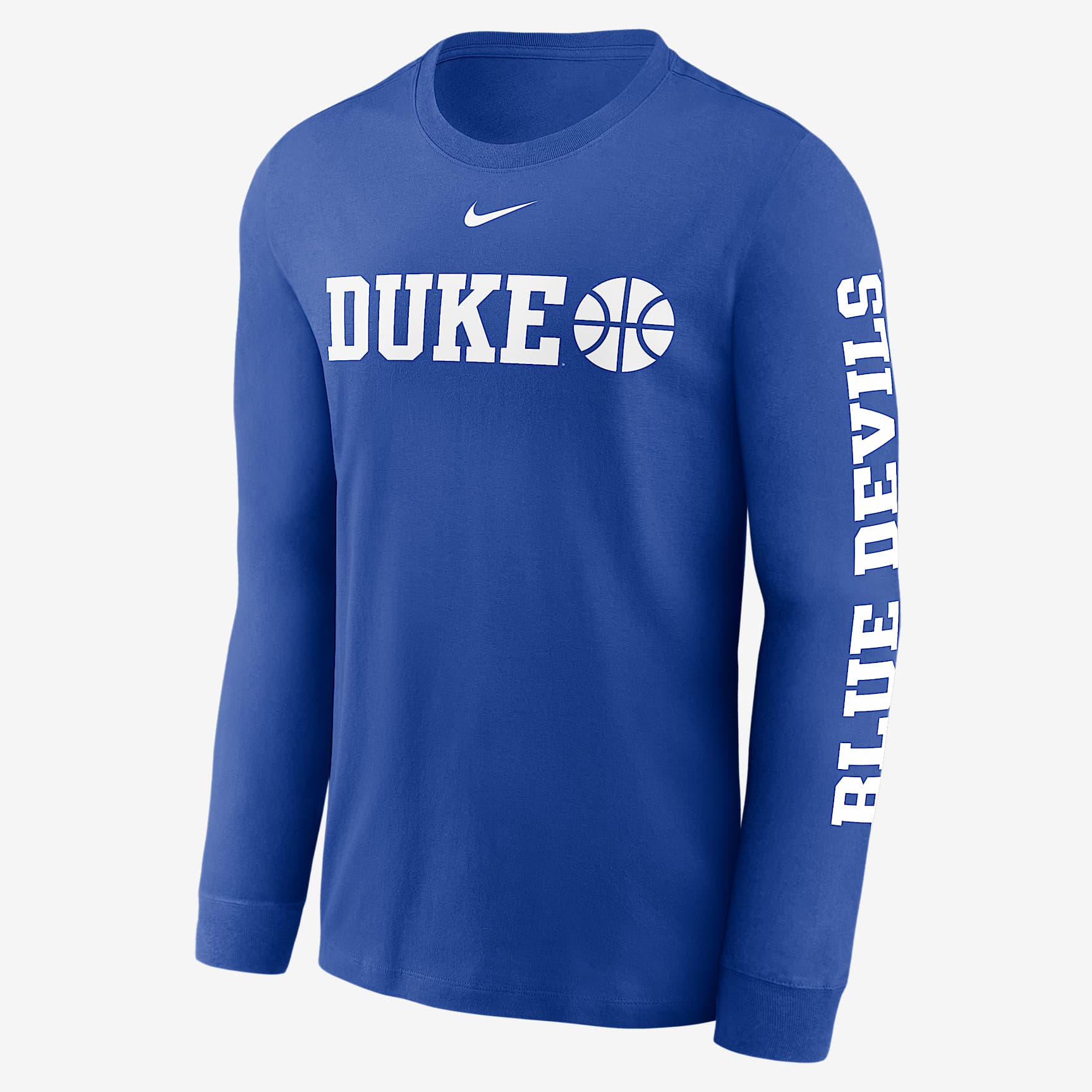 Duke Blue Devils Basketball Icon Men's Nike College Long-Sleeve T-Shirt