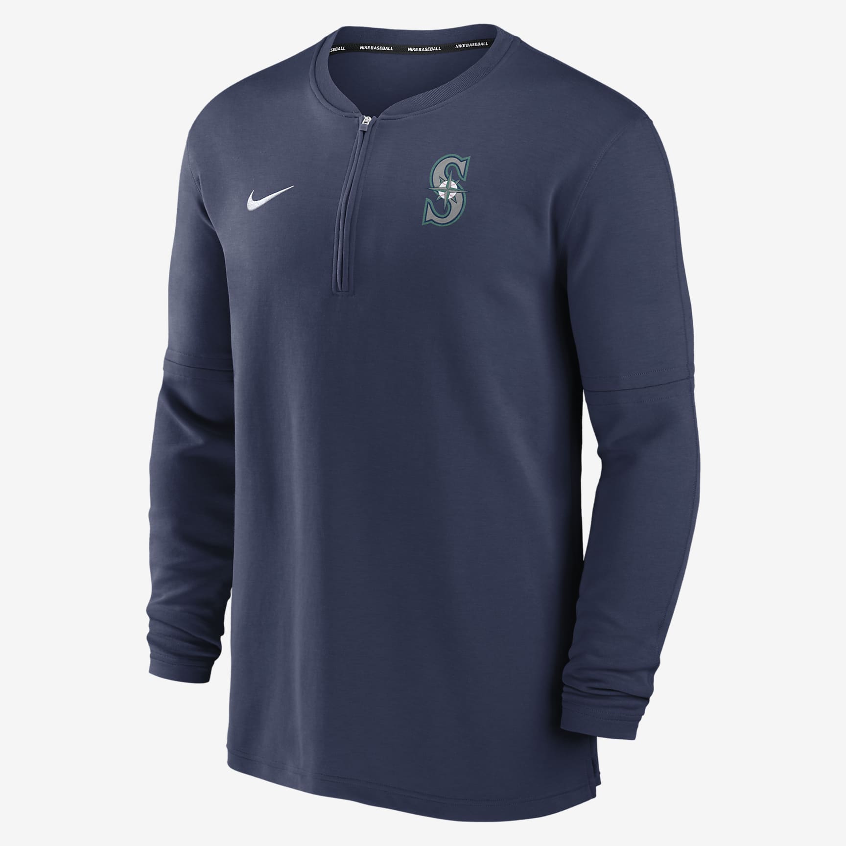 Seattle Mariners Authentic Collection Game Time Men's Nike Dri-FIT MLB 1/2-Zip Long-Sleeve Top