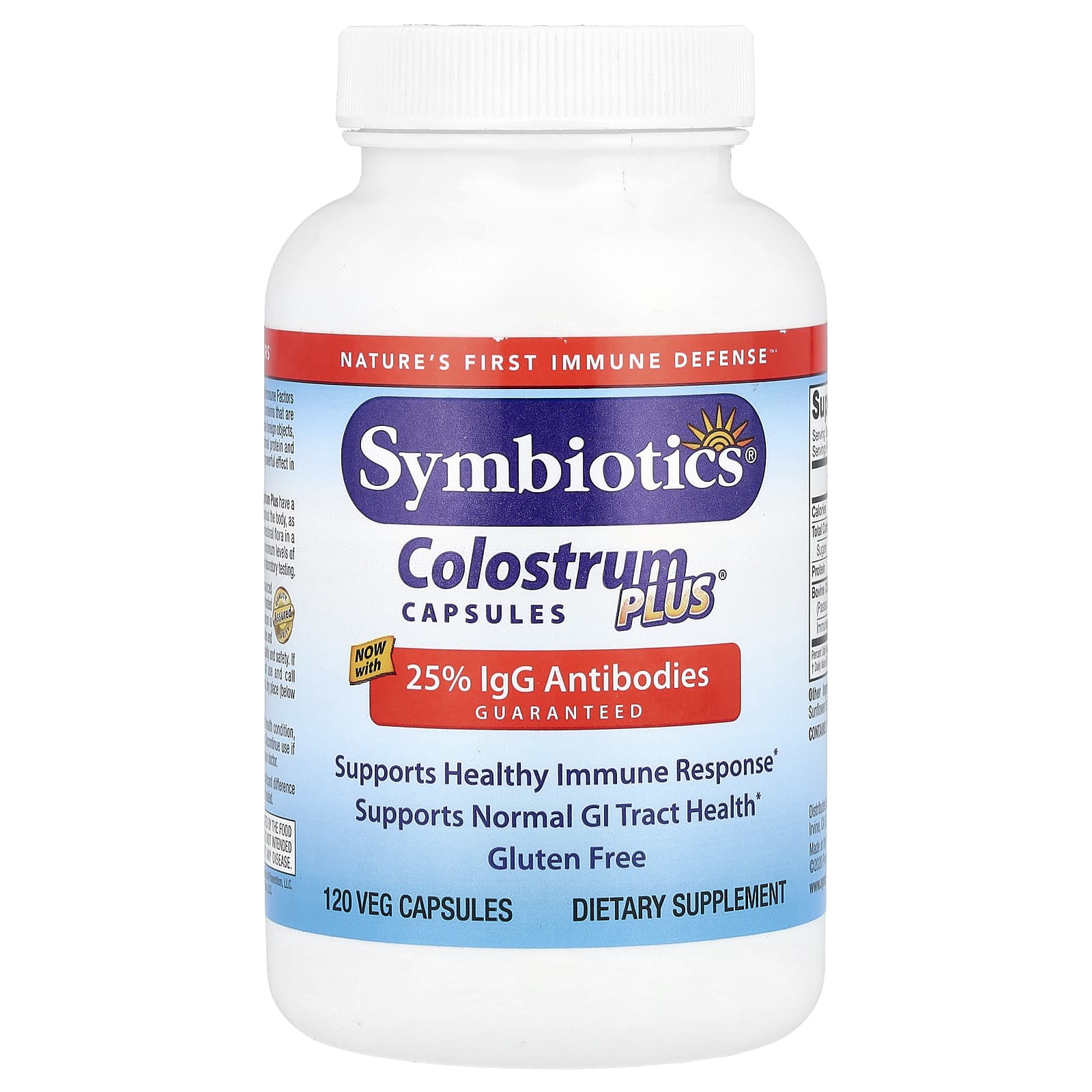 Symbiotics, Colostrum Plus, 120 вегетарианских капсул