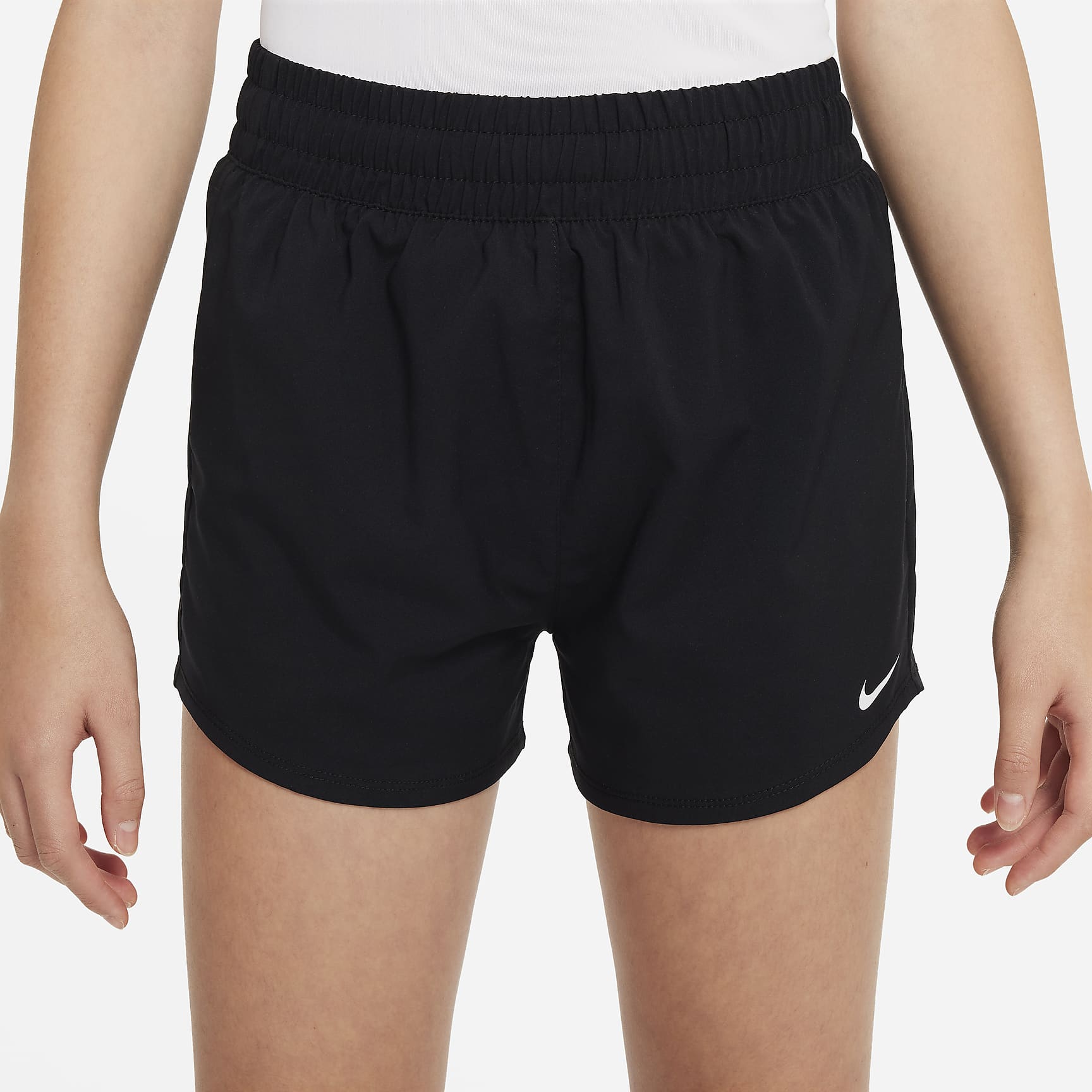 Nike One Big Kids' (Girls') Dri-FIT High-Waisted Woven Training Shorts