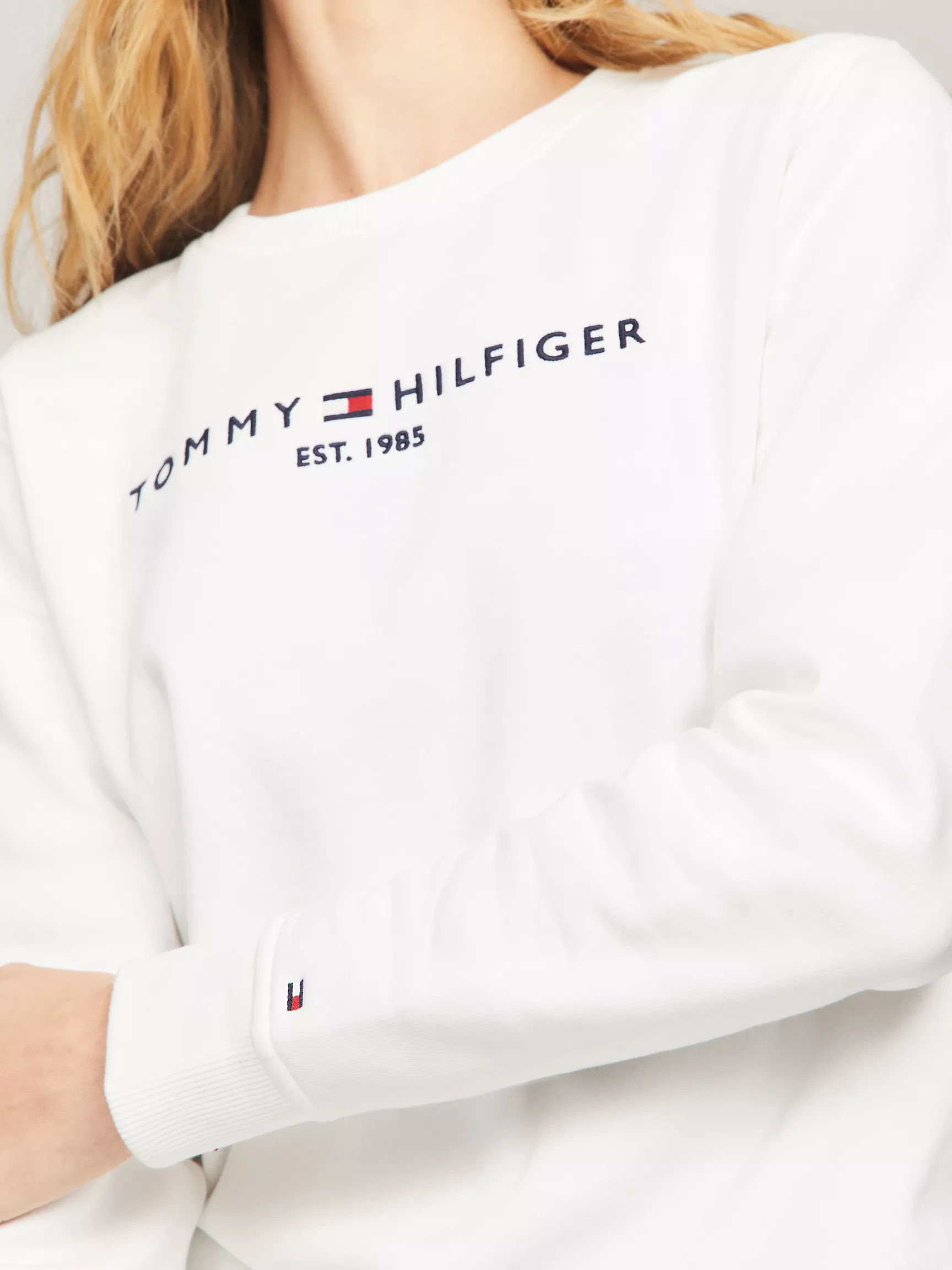 Женская толстовка Tommy Hilfiger, Свитшот с вышитым логотипом Tommy