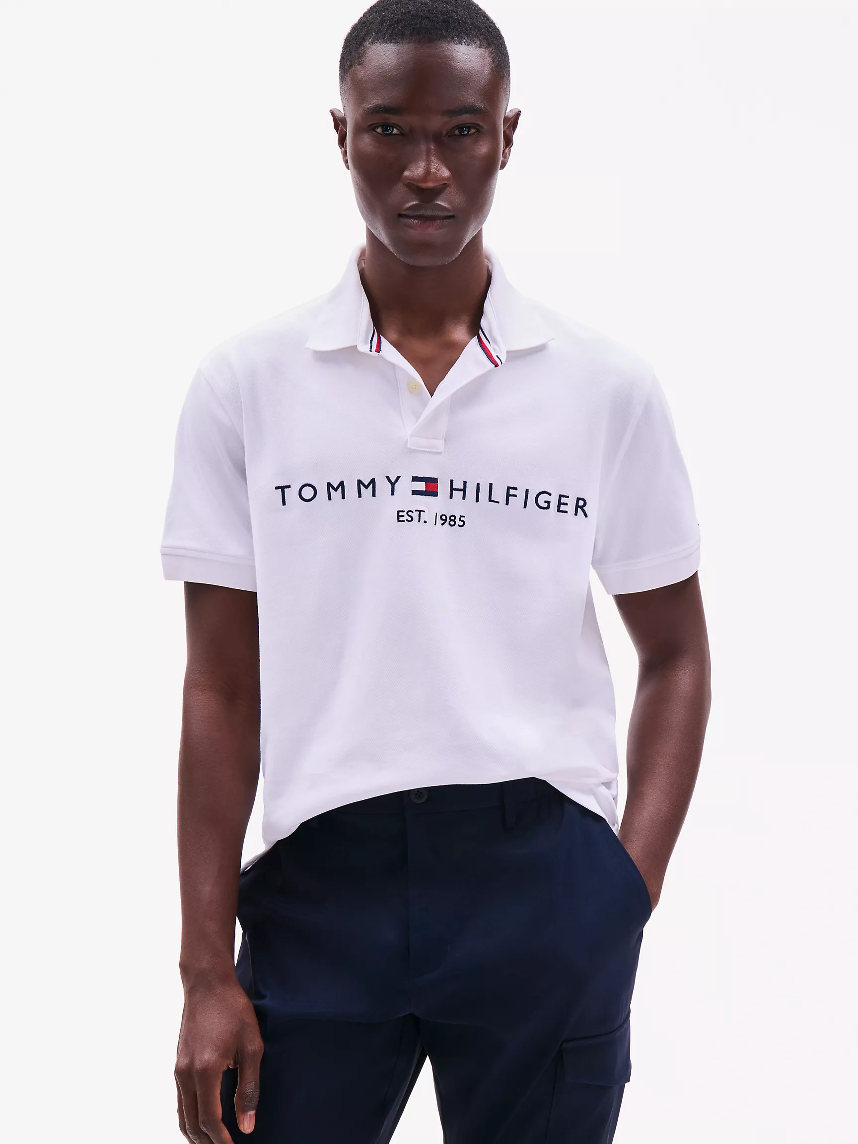 Мужское поло Tommy Hilfiger, Поло с вышитым графическим логотипом Tommy