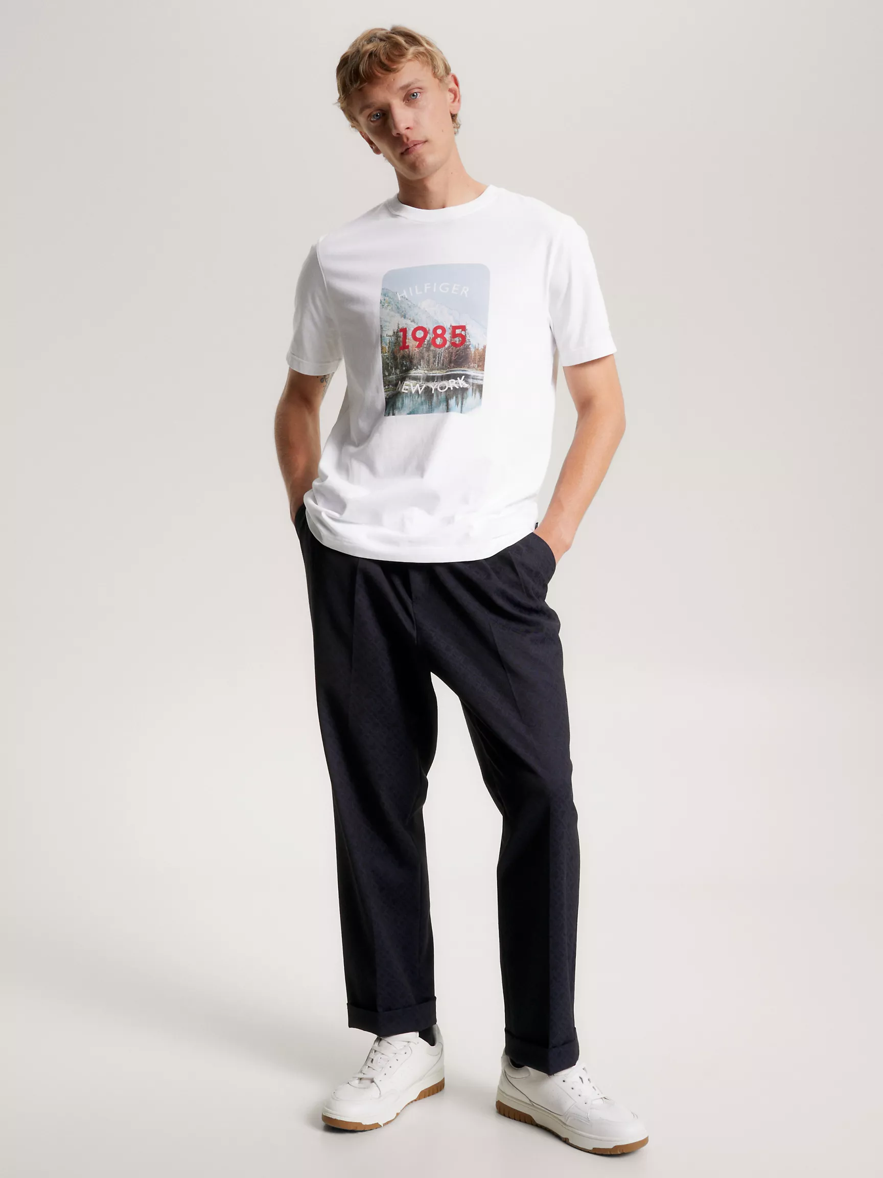 Мужская футболка Tommy Hilfiger, Футболка с графическим принтом пейзажа