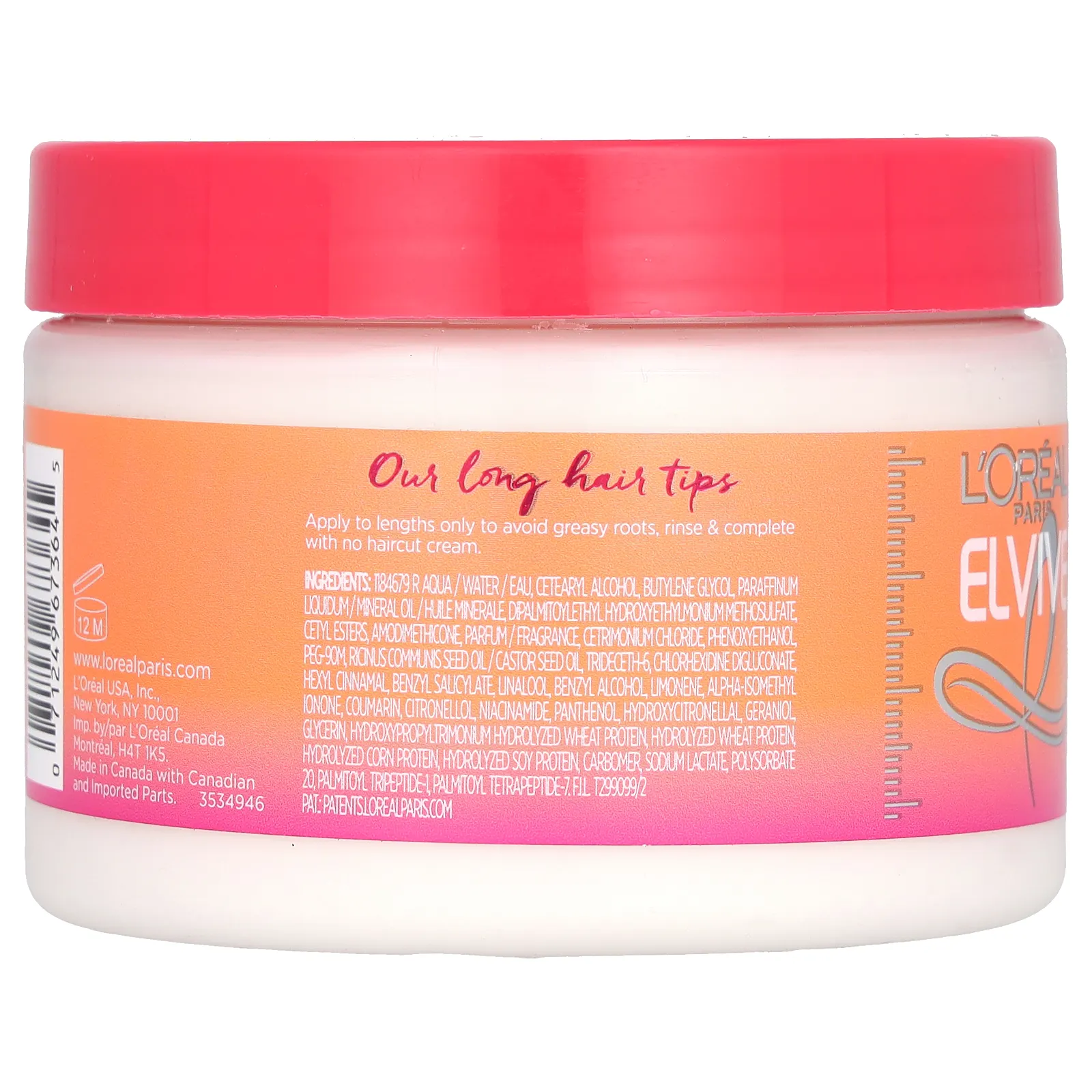 L'Oréal, Elvive, Dreamlonges, Savior, маска с клетчаткой для длинных и ослабленных волос, 355 мл (12 жидк. унций)