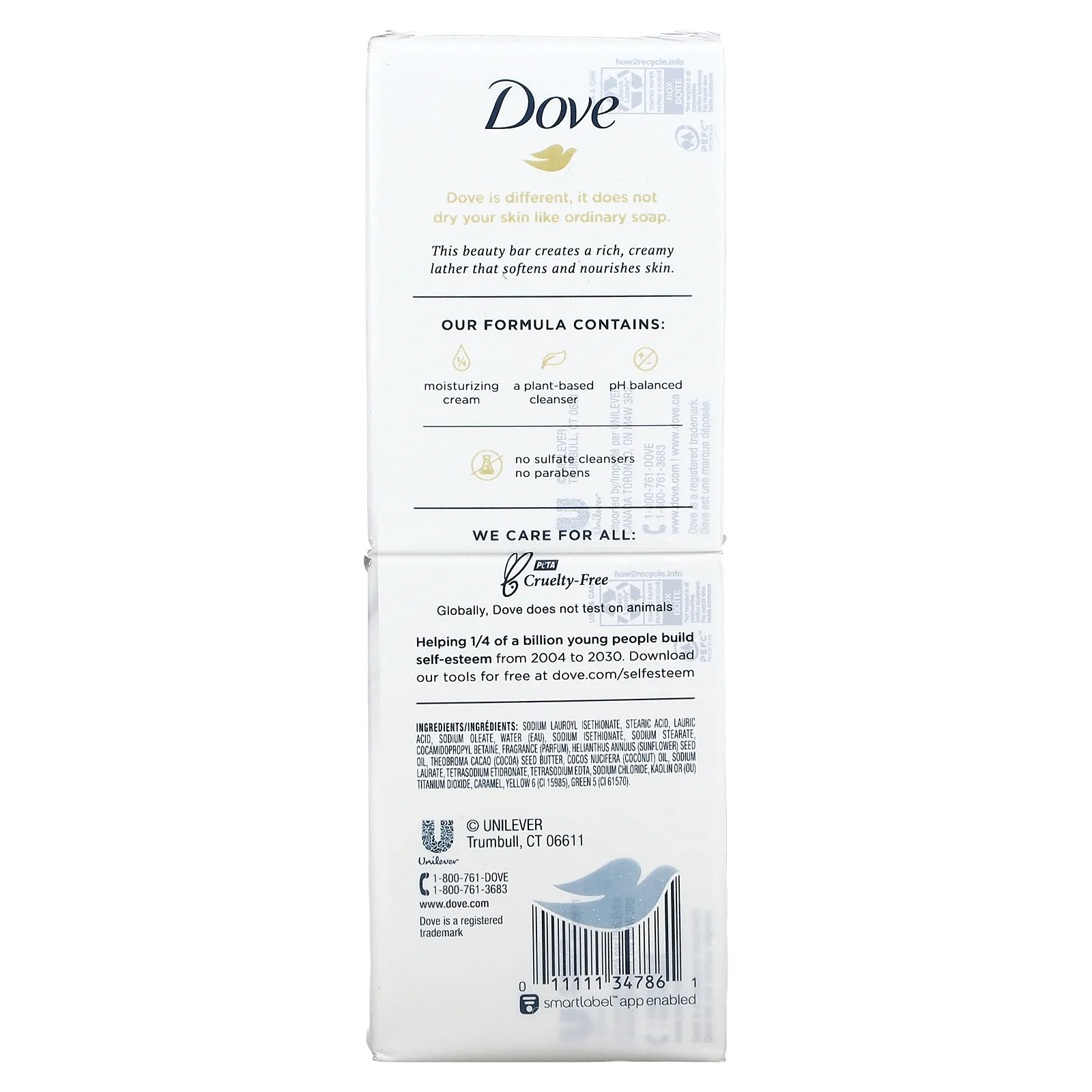 Dove, восстанавливающее, с кокосом и кокосовым маслом, 6 кусков по 106 г (3,75 унции)