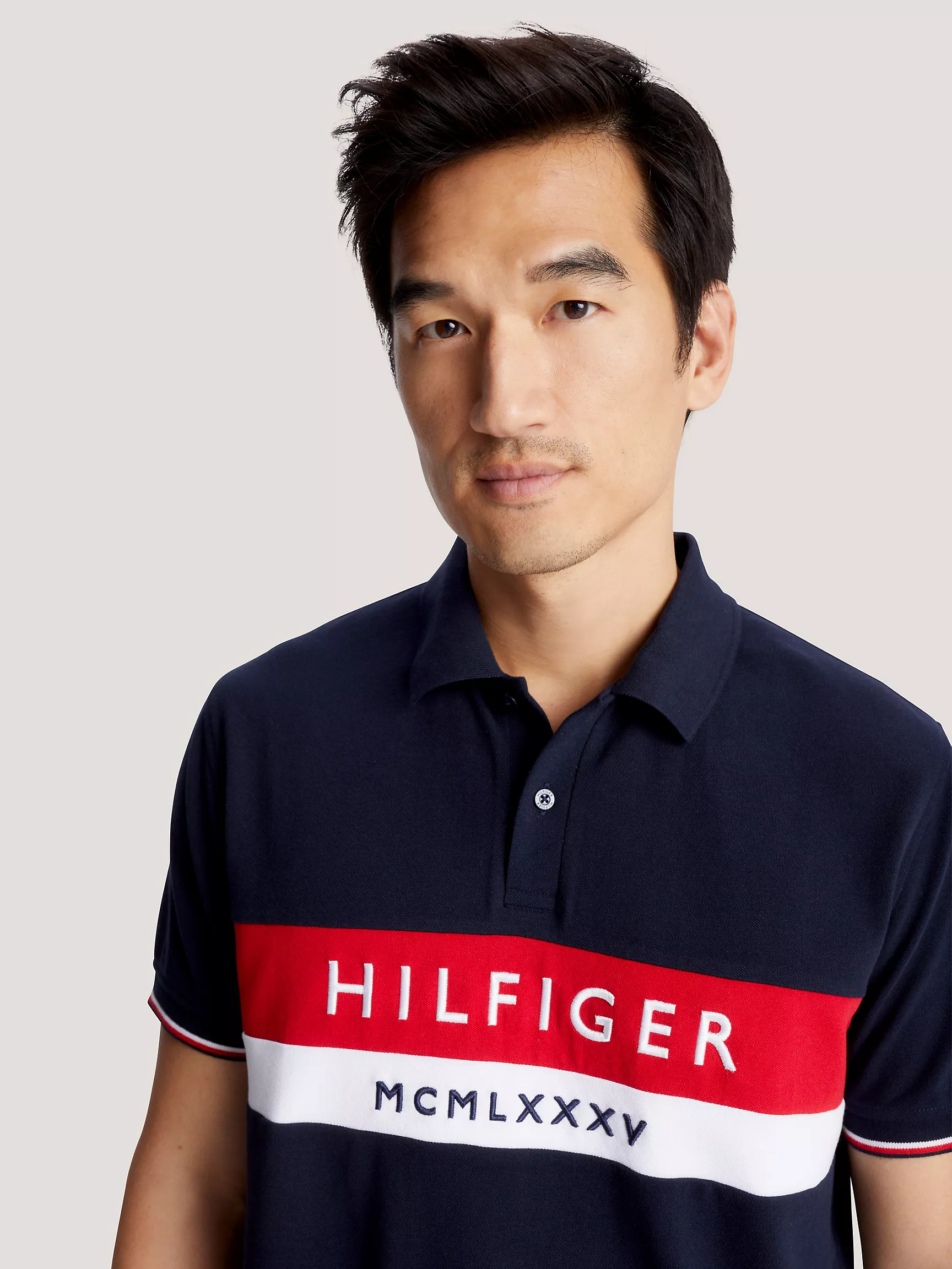 Мужское поло Tommy Hilfiger, Стандартное поло с вышитым логотипом Hilfiger