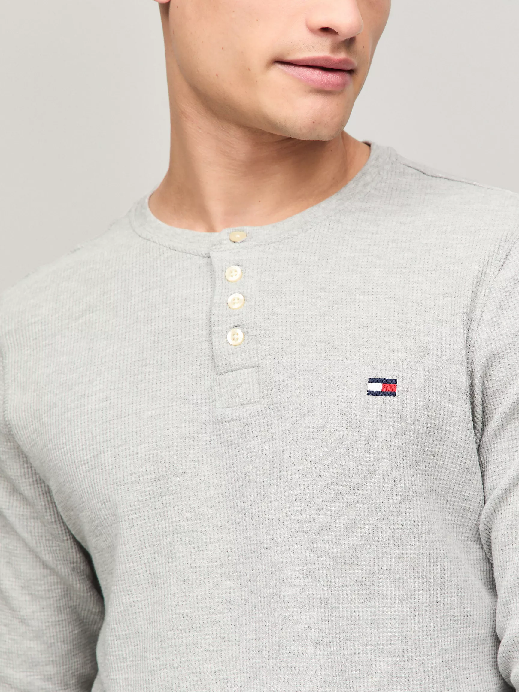 Мужской топ Tommy Hilfiger, Термокофта Henley для сна
