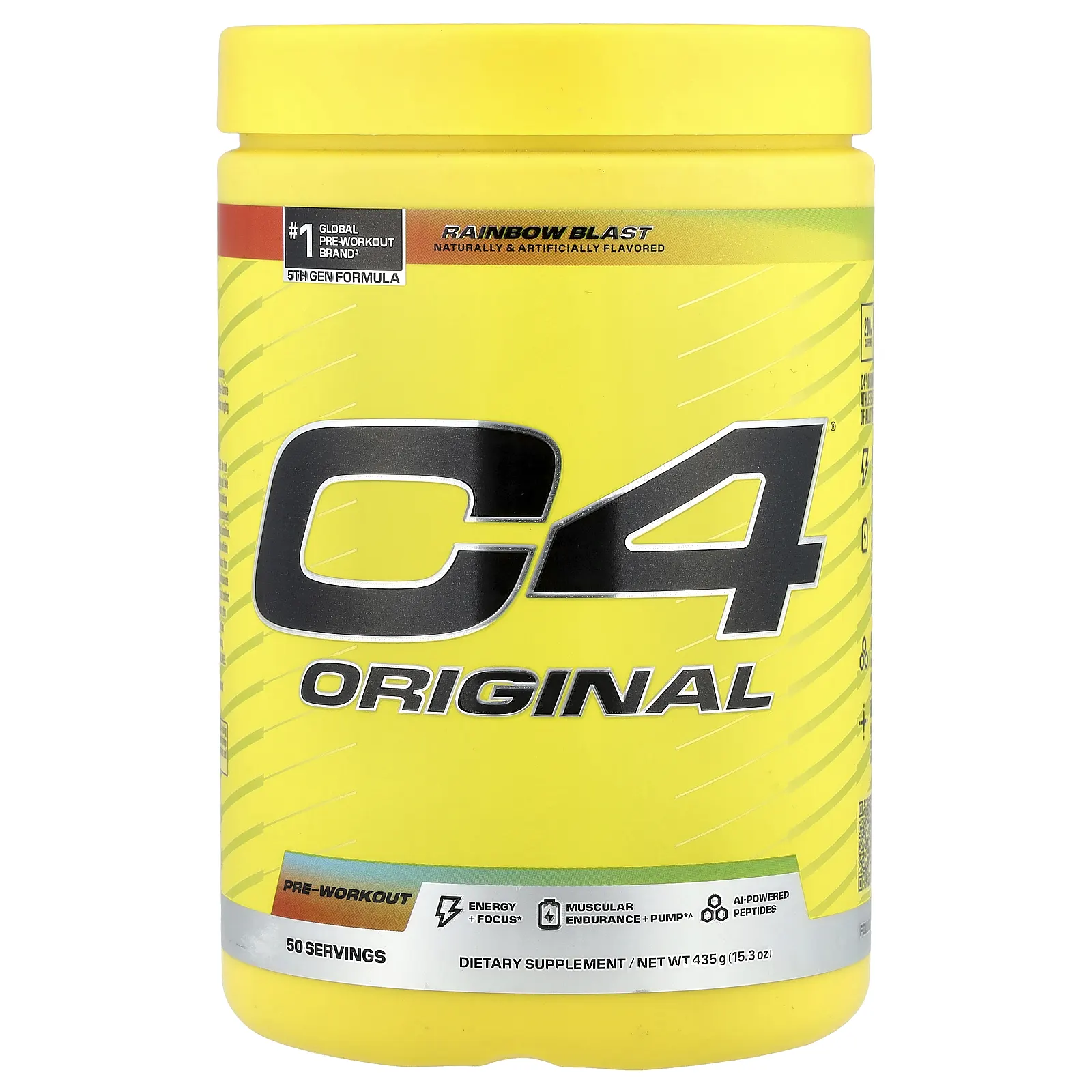 C4 / Cellucor, C4® Original, предтренировочный комплекс, со вкусом радуги, 435 г (15,3 унции)