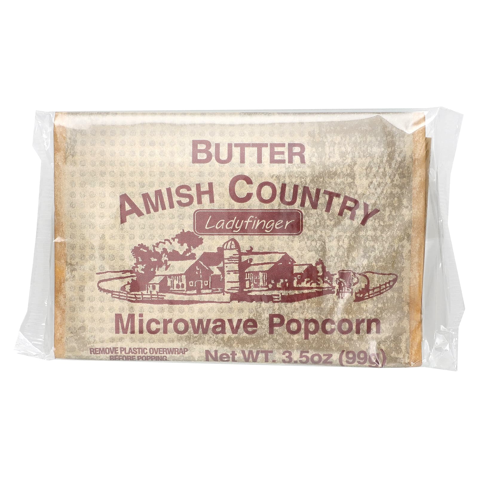 Amish Country Popcorn, Попкорн в микроволновой печи, сливочное масло, 3 пакетика по 99 г (3,5 унции)