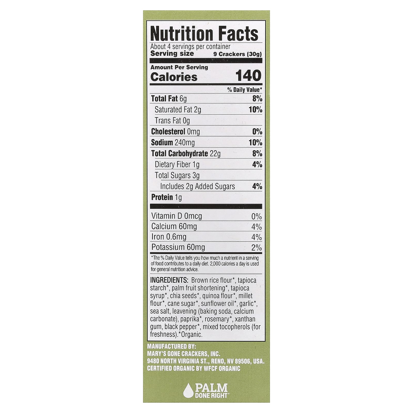 Mary's Gone Crackers, Organic Real Thin Crackers™, чеснок и розмарин, 113 г (4 унции)