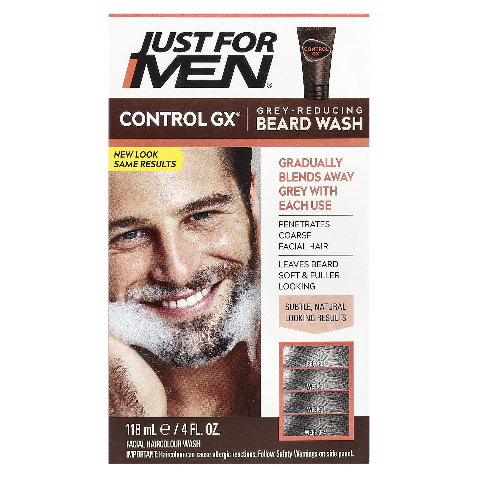 Just for Men, Control GX, гель для душа для уменьшения седины, 118 мл (4 жидк. Унции)