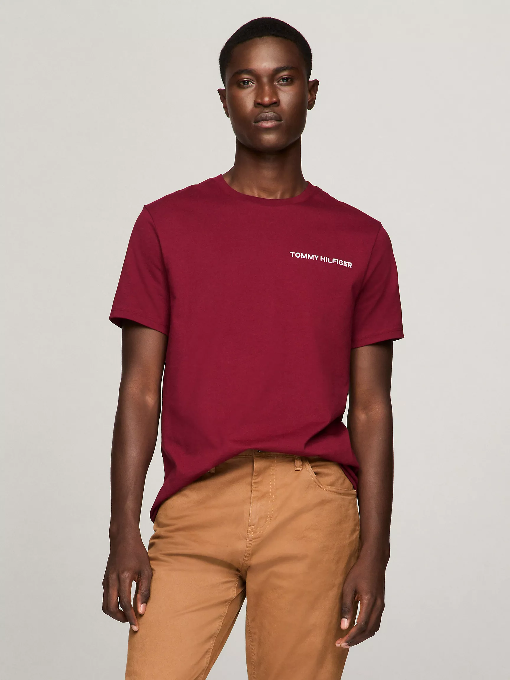 Мужская футболка Tommy Hilfiger, Футболка с вышитым логотипом Hilfiger Icon