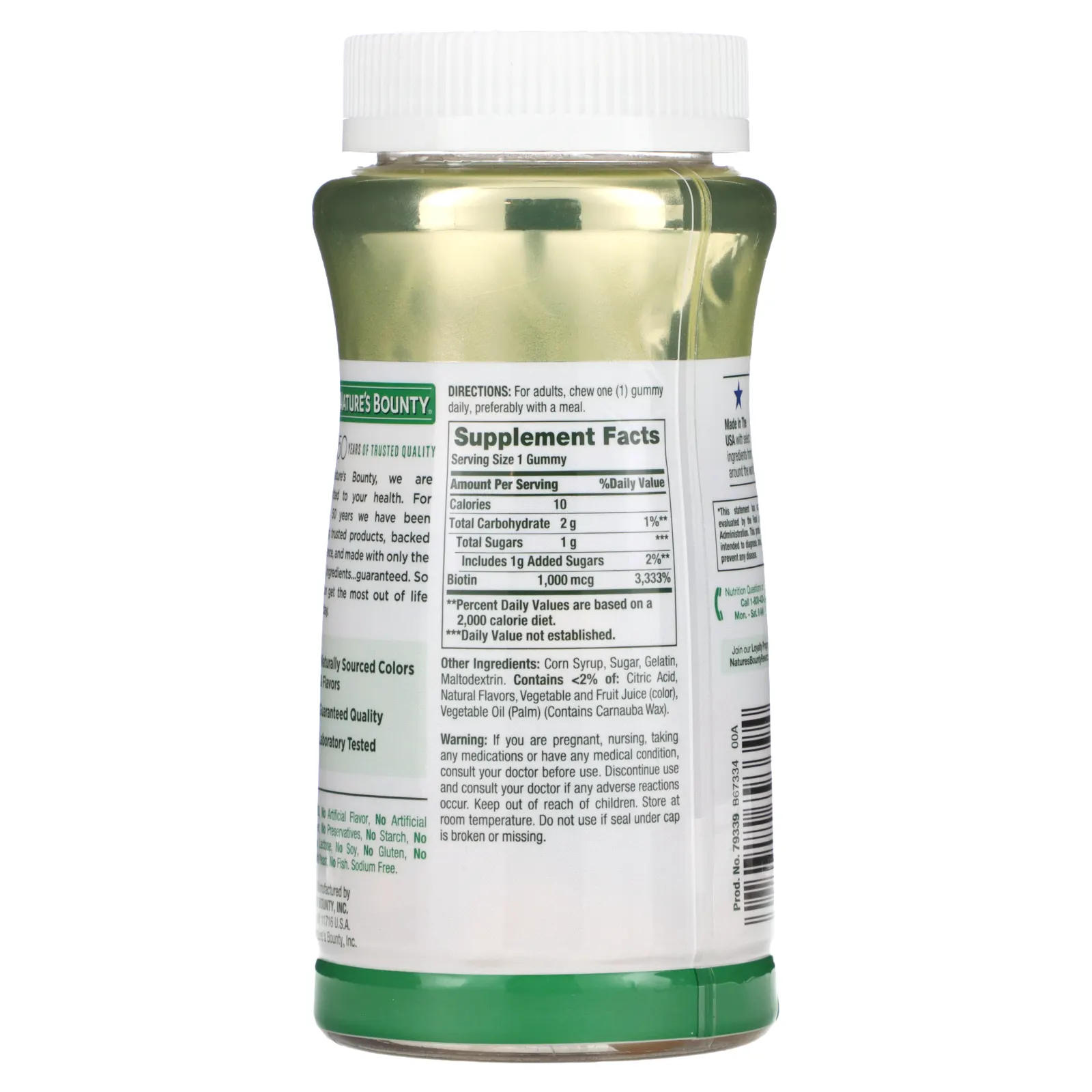 Nature's Bounty, Жевательные мармеладки с биотином, со вкусом винограда, апельсина и вишни, 1000 мкг, 110 жевательных таблеток