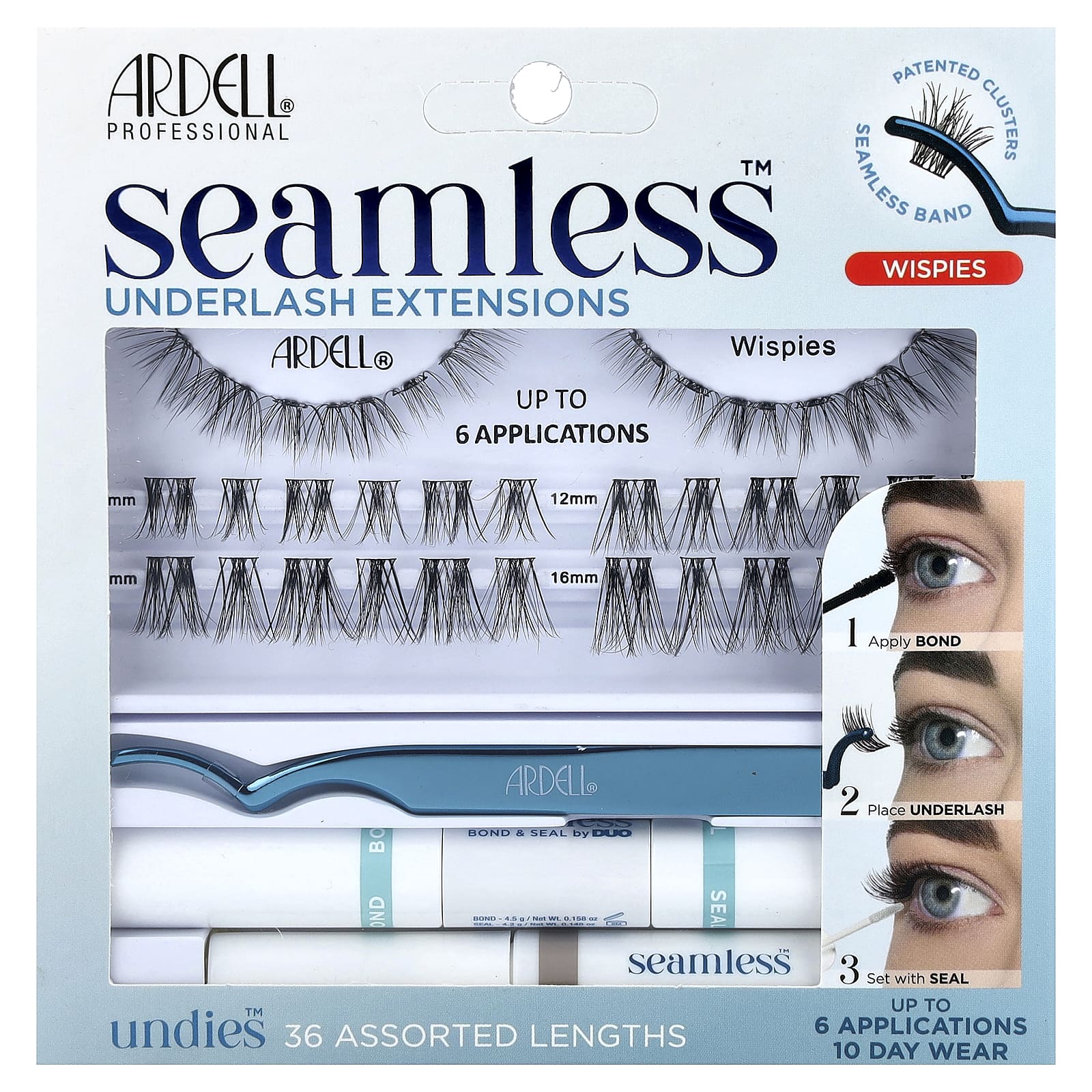 Ardell, Seamless ™, набор для наращивания Underlash, Wispies, набор из 39 предметов