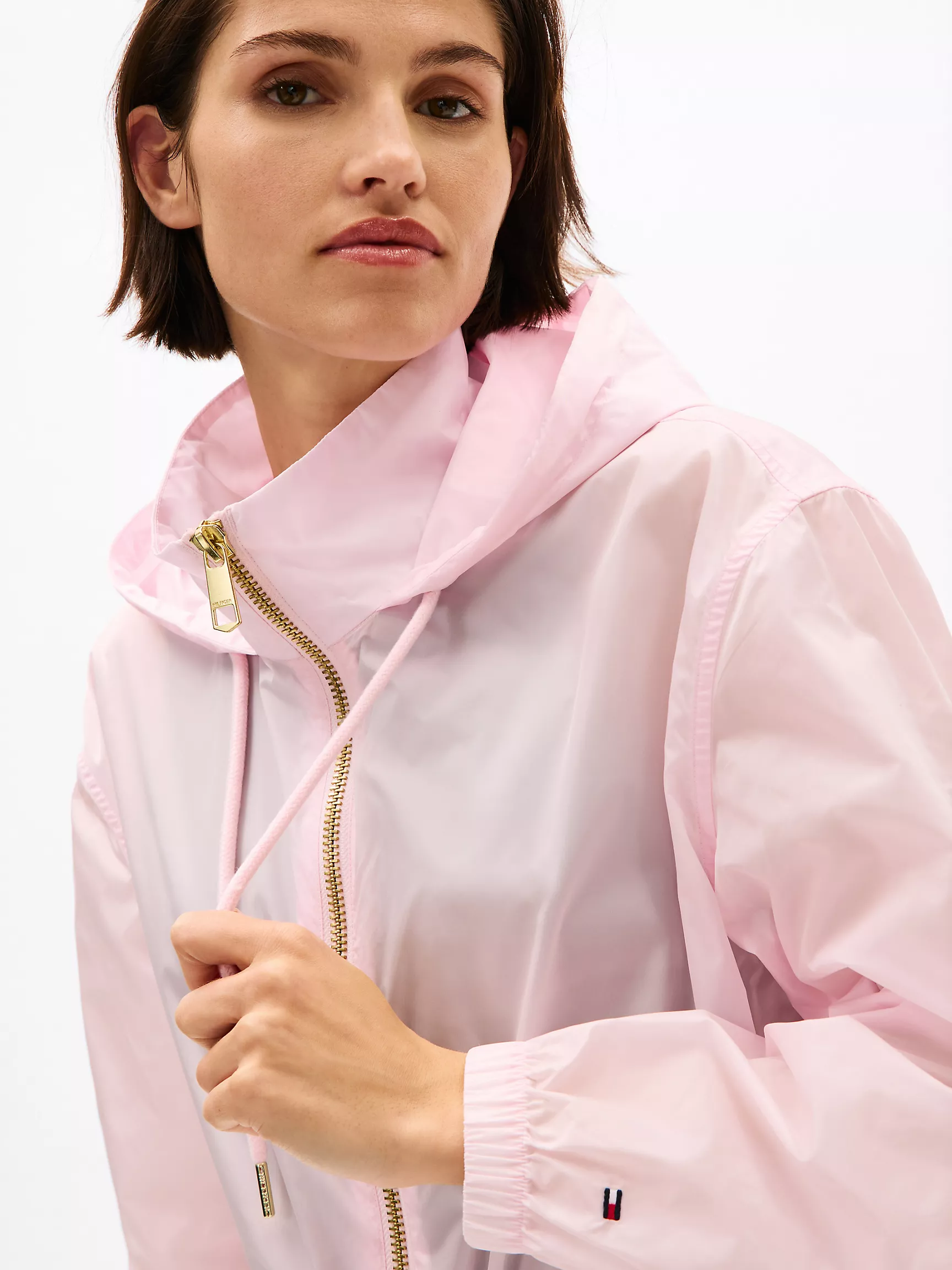 Женская куртка Tommy Hilfiger, Ветровка с капюшоном и водоотталкивающим покрытием