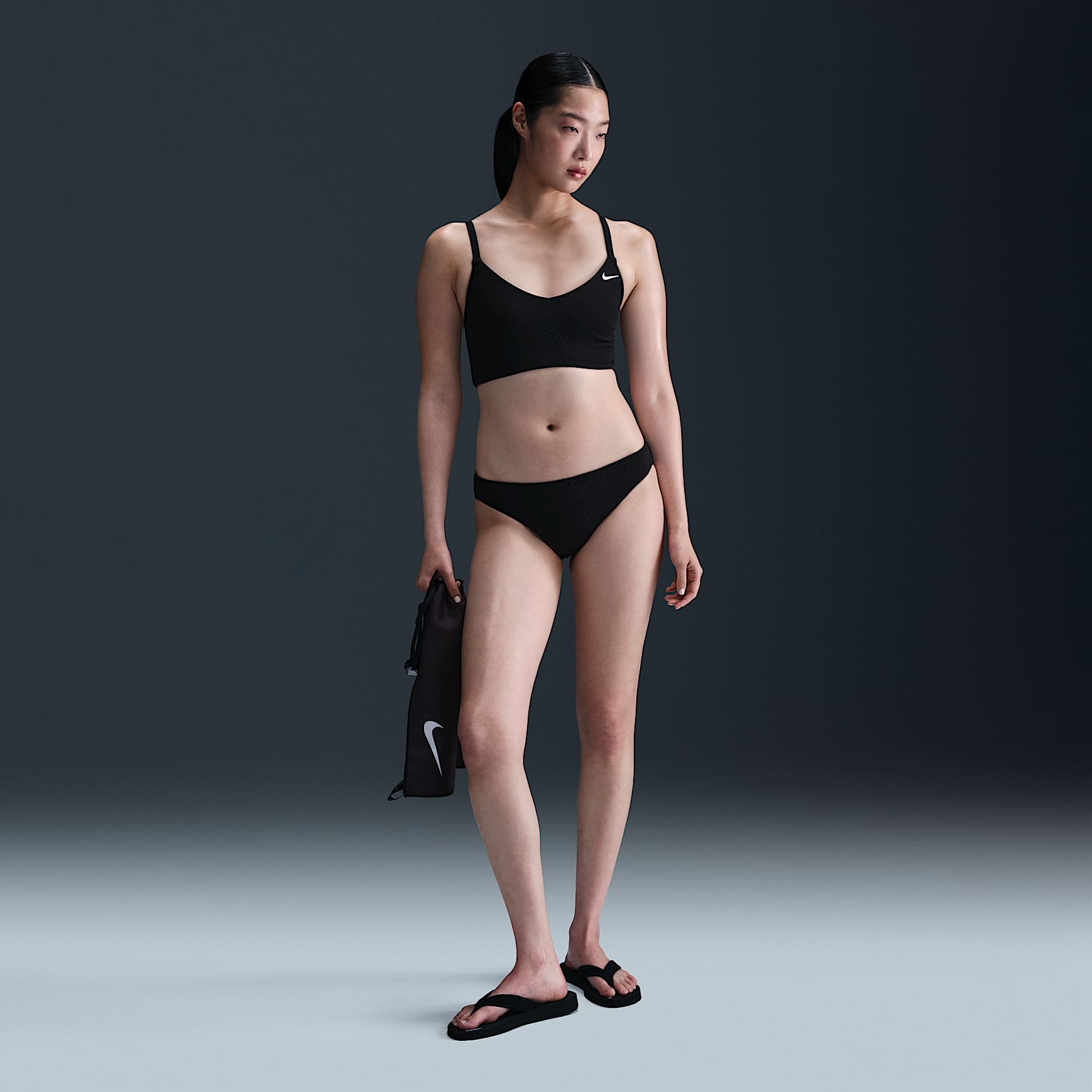 Nike Swim Water Texture Women's V-Neck Midkini