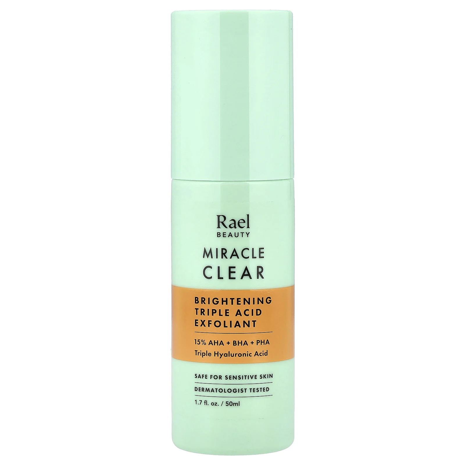 Rael, Miracle Clear, осветляющий эксфолиант с тройными кислотами, без отдушки, 50 мл (1,7 жидк. унции)