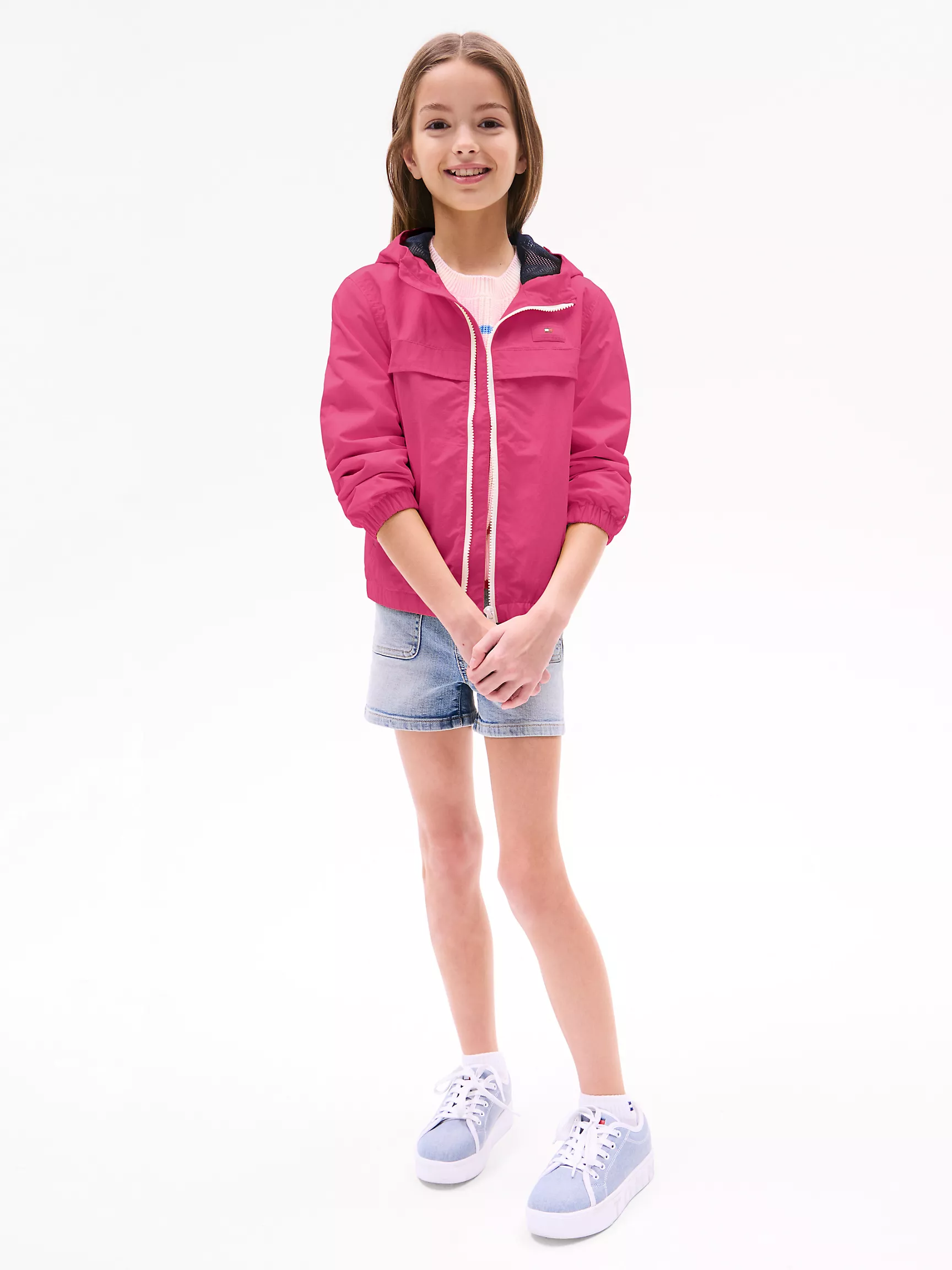 Куртка для девочки Tommy Hilfiger, Детская ветровка Chicago с капюшоном