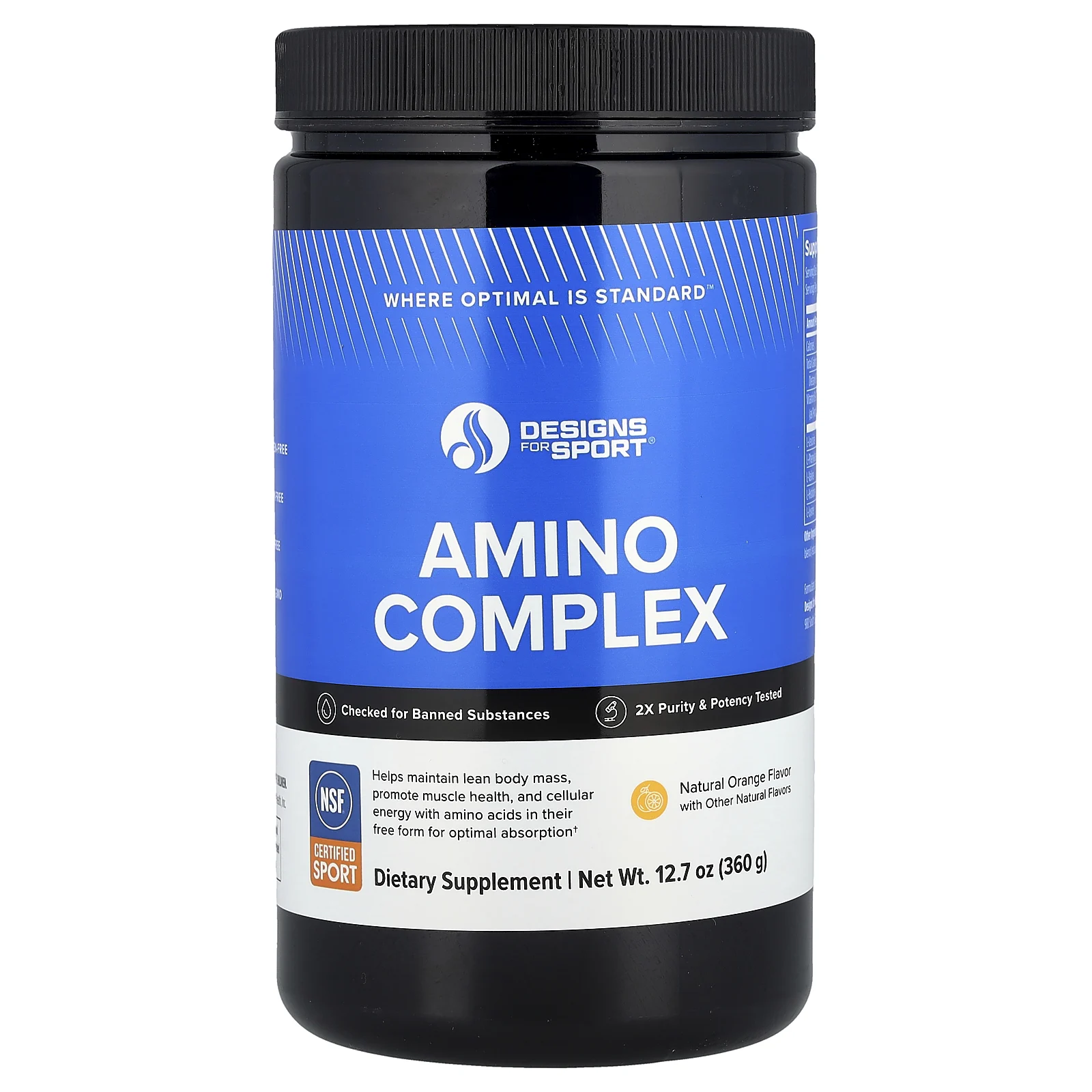 Designs For Health, Amino Complex, натуральный апельсин, 360 г (12,7 унции)