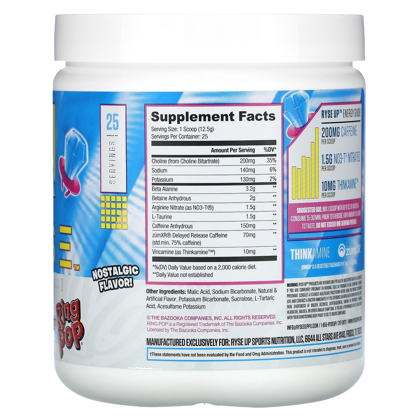 RYSE, Предтренировочный комплекс с синей малиной, 313 г (11 унций)