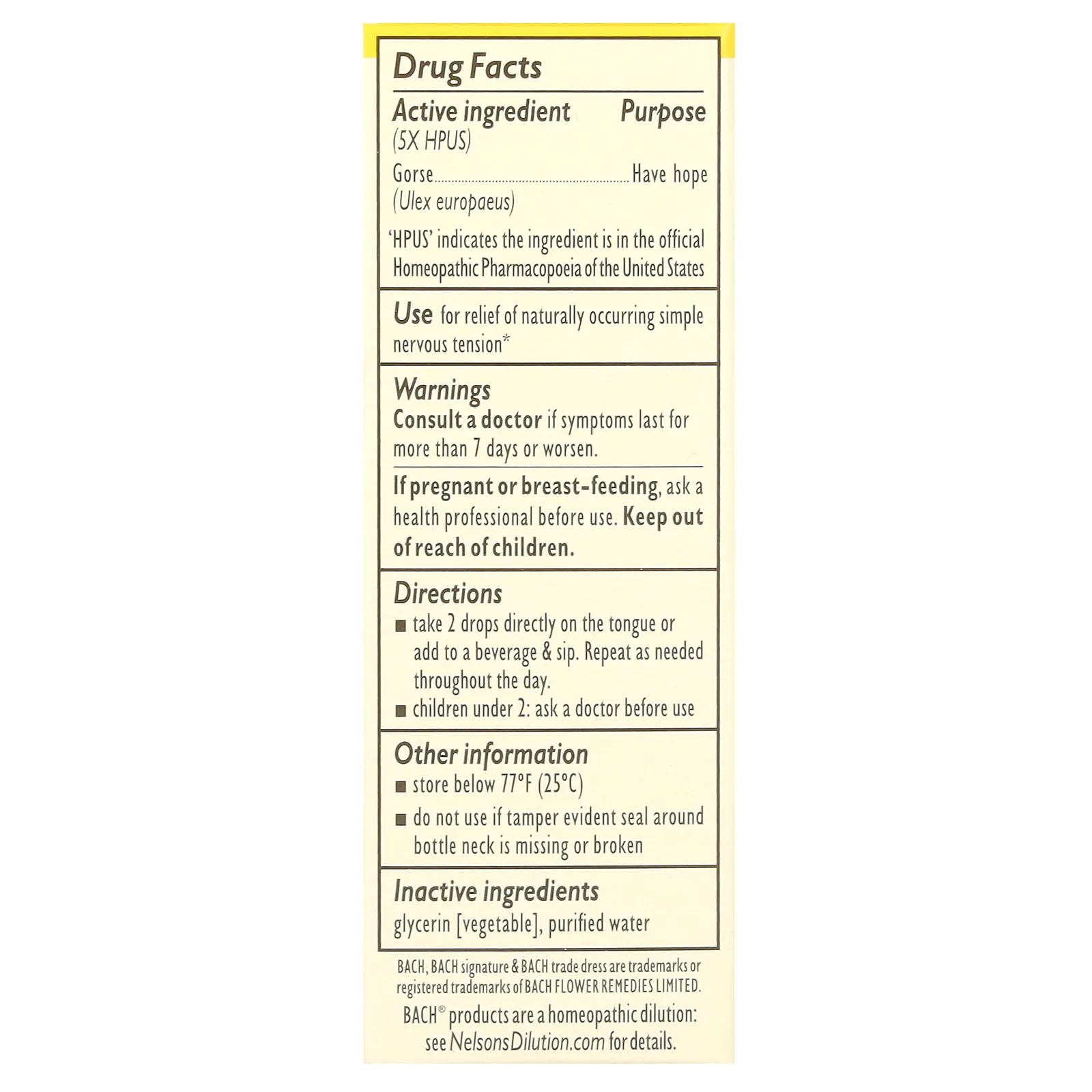 Bach, Original Flower Remedies, мед, 10 мл (0,35 жидк. унции)