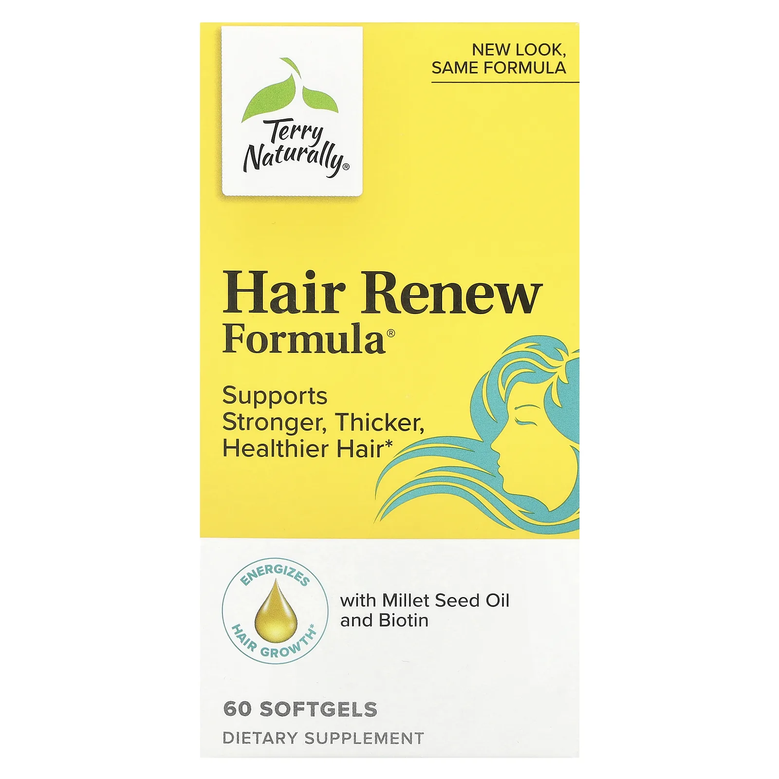 Terry Naturally, Terry Naturally, Hair Renew Formula, формула восстановления волос, 60 желатиновых капсул