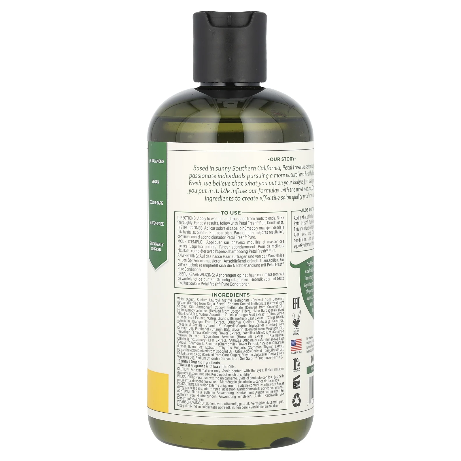 Petal Fresh, шампунь для исключительного блеска, с алоэ и цитрусами, 475 мл (16 жидк. унций)