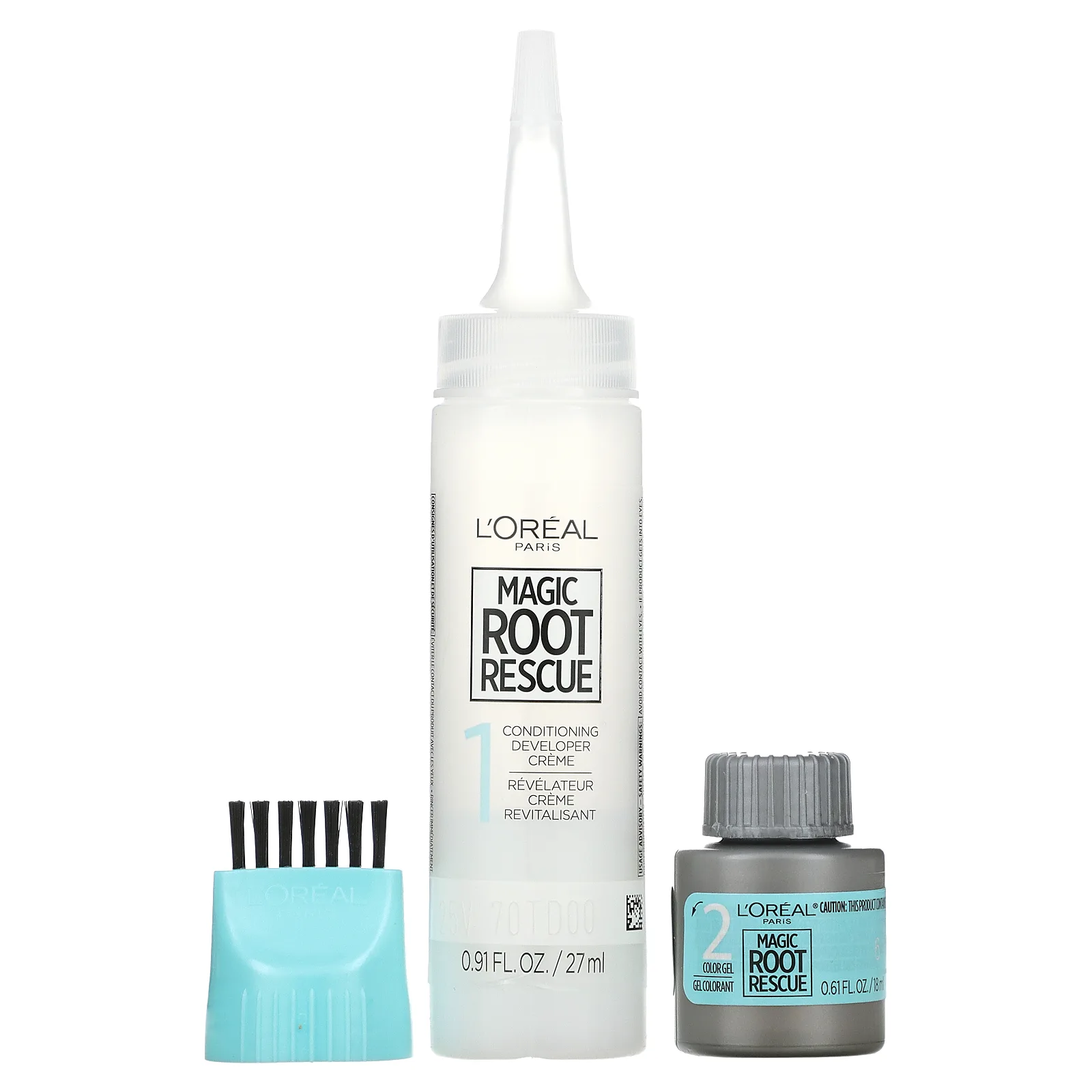 L'Oréal, Magic Root Rescue, комплект для окрашивания корней за 10 минут, оттенок 6 светло-каштановый, на 1 применение