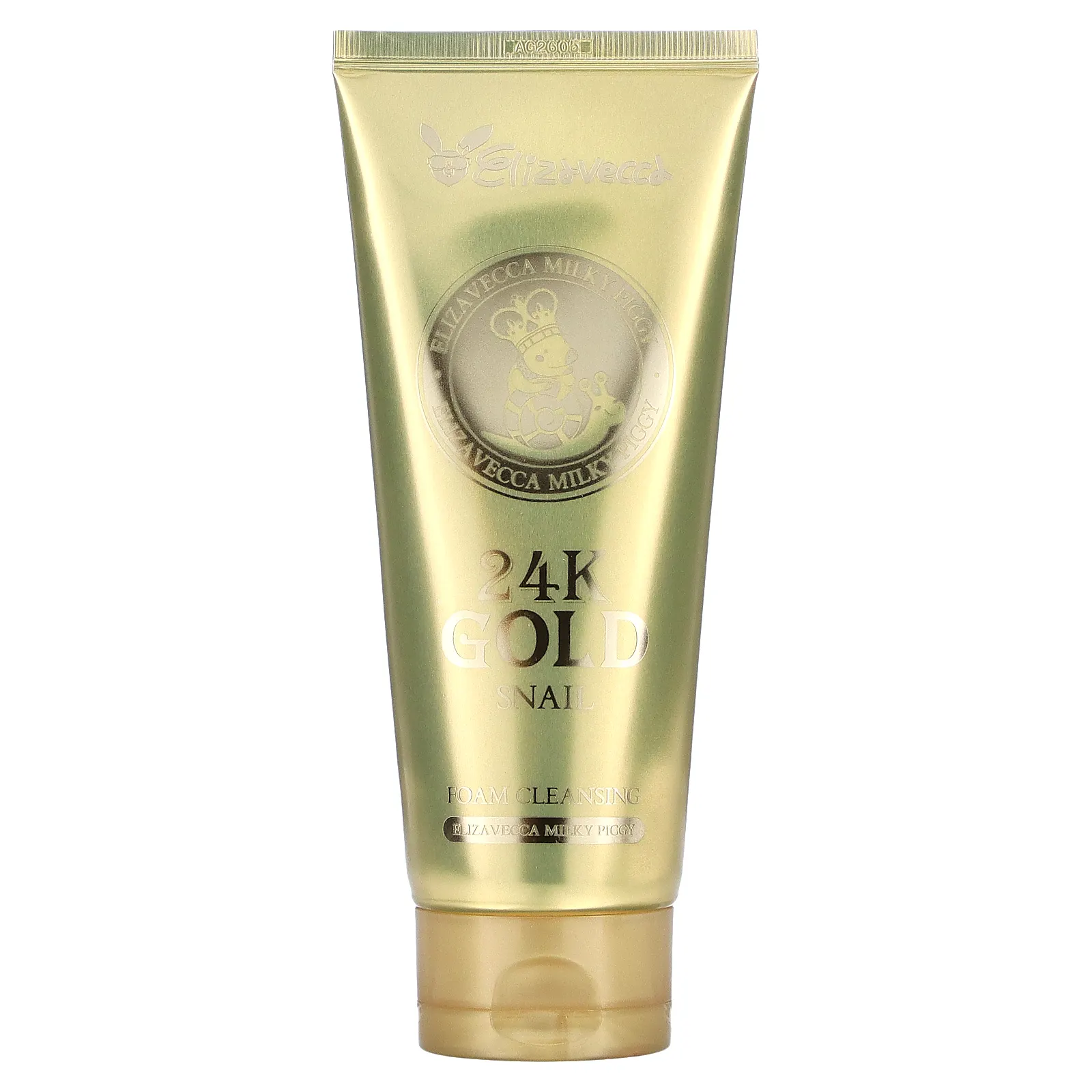 Elizavecca, Milky Piggy, очищающая пенка с муцином улитки и 24k золотом, 180 мл (6,09 жидк. унций)