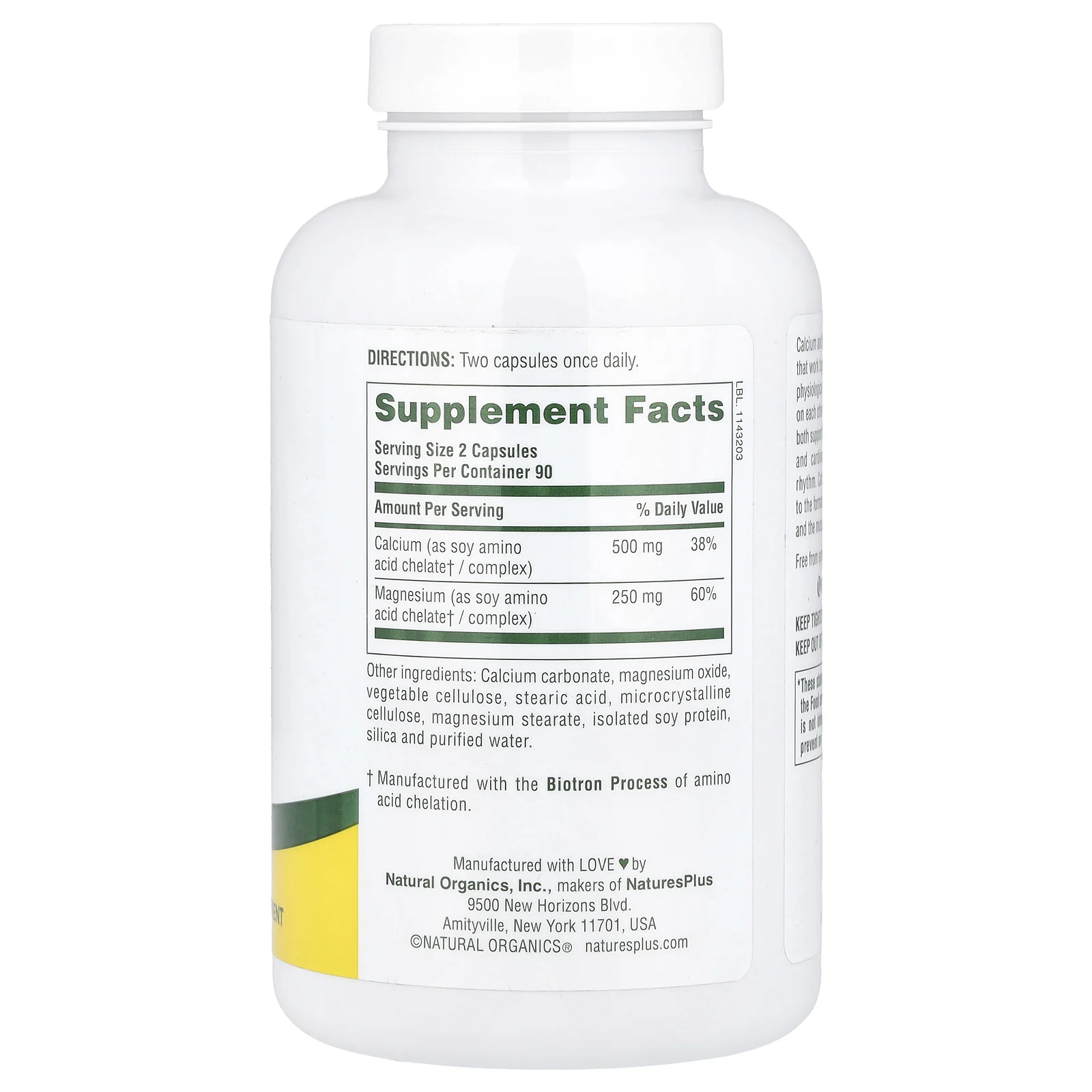 NaturesPlus, Кальций/магний в капсулах, 180 растительных капсул