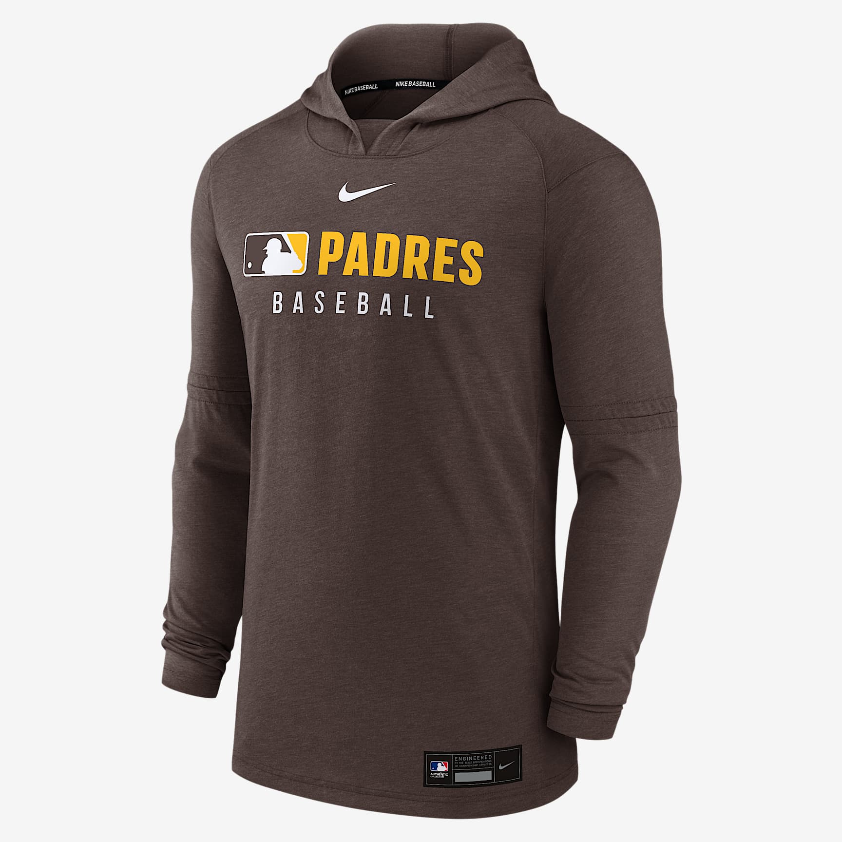 San Diego Padres Authentic Collection Men's Nike Dri-FIT MLB Pullover Hoodie