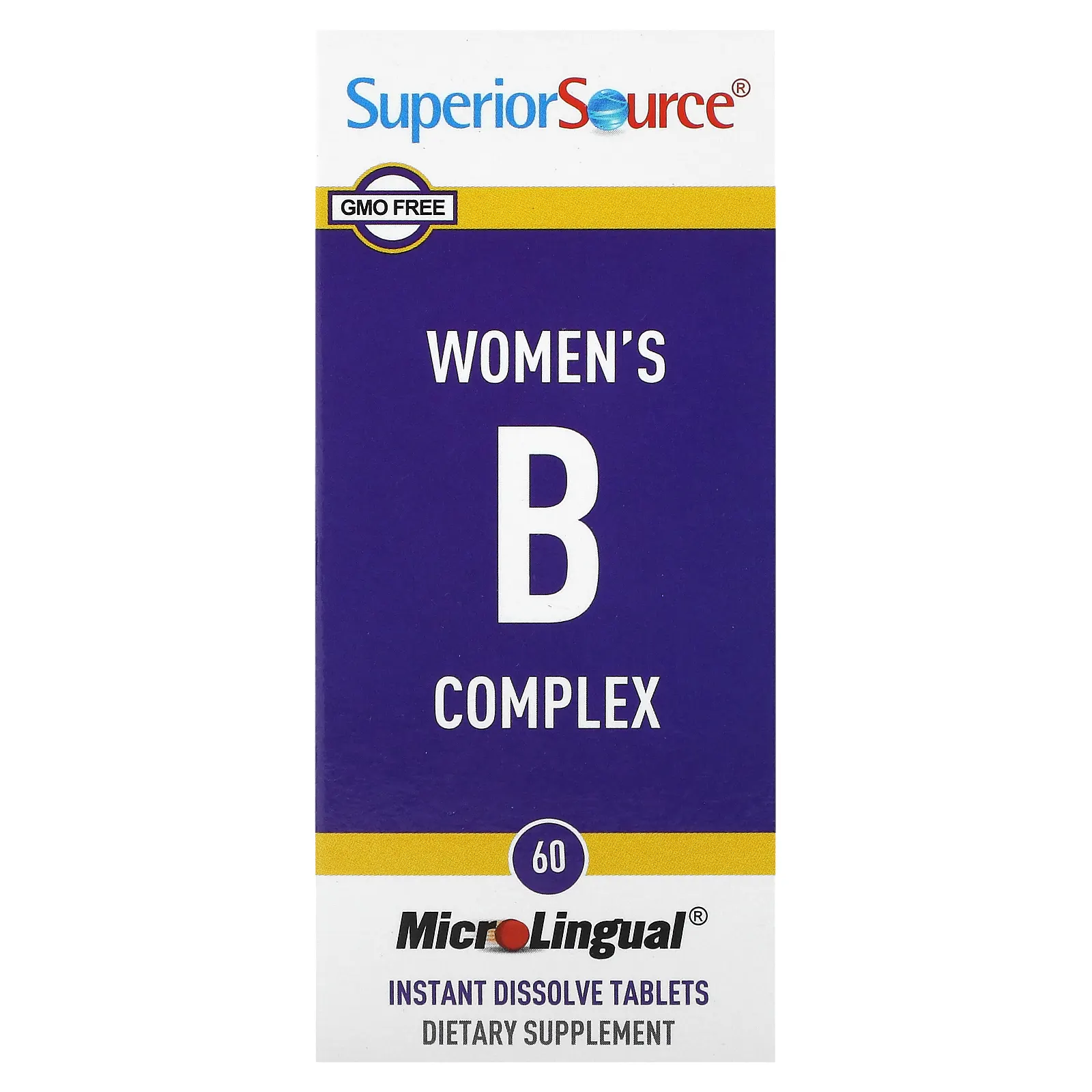 Superior Source, комплекс витаминов группы B для женщин, 60 быстрорастворимых таблеток MicroLingual