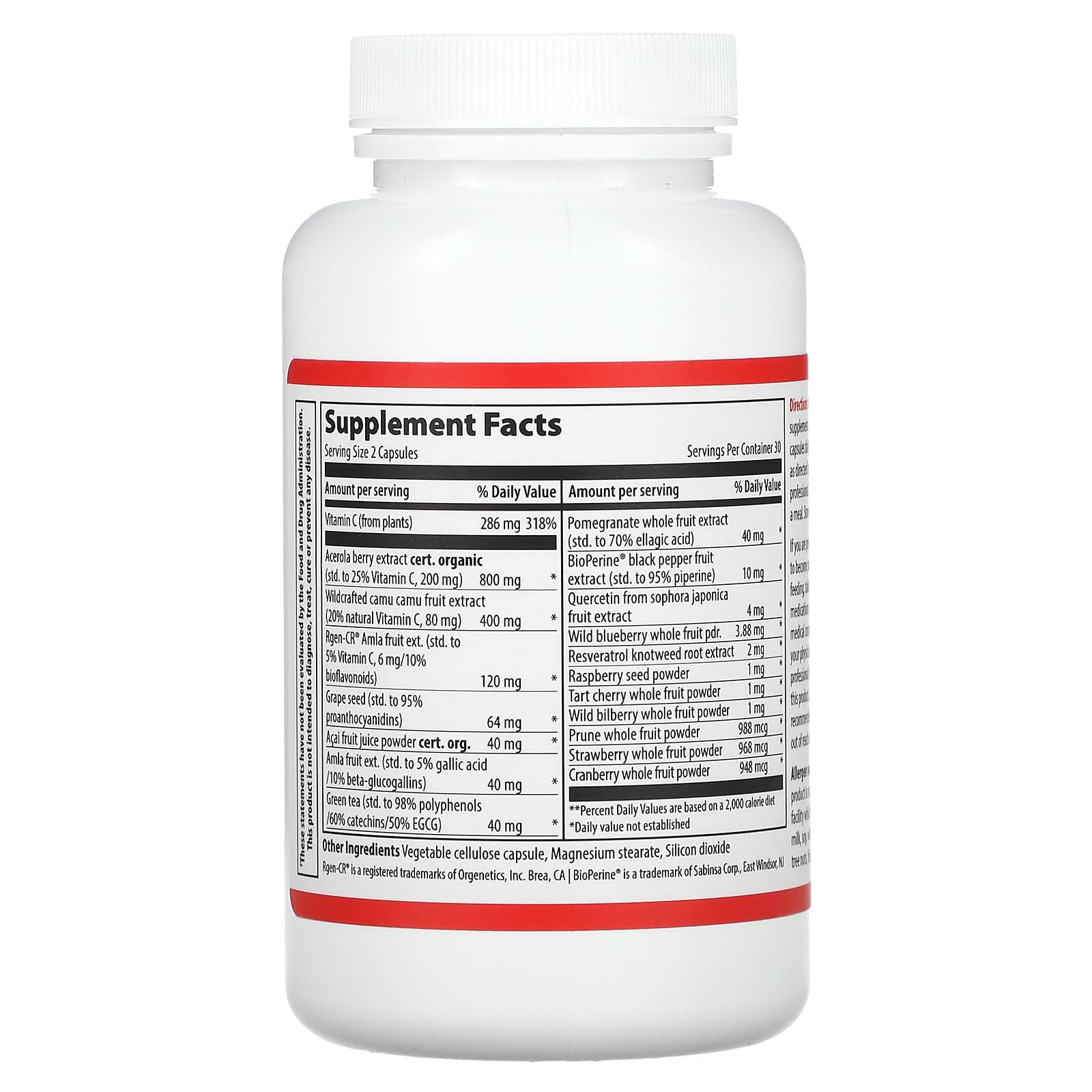 Vibrant Health, растительный витамин C, 60 растительных капсул