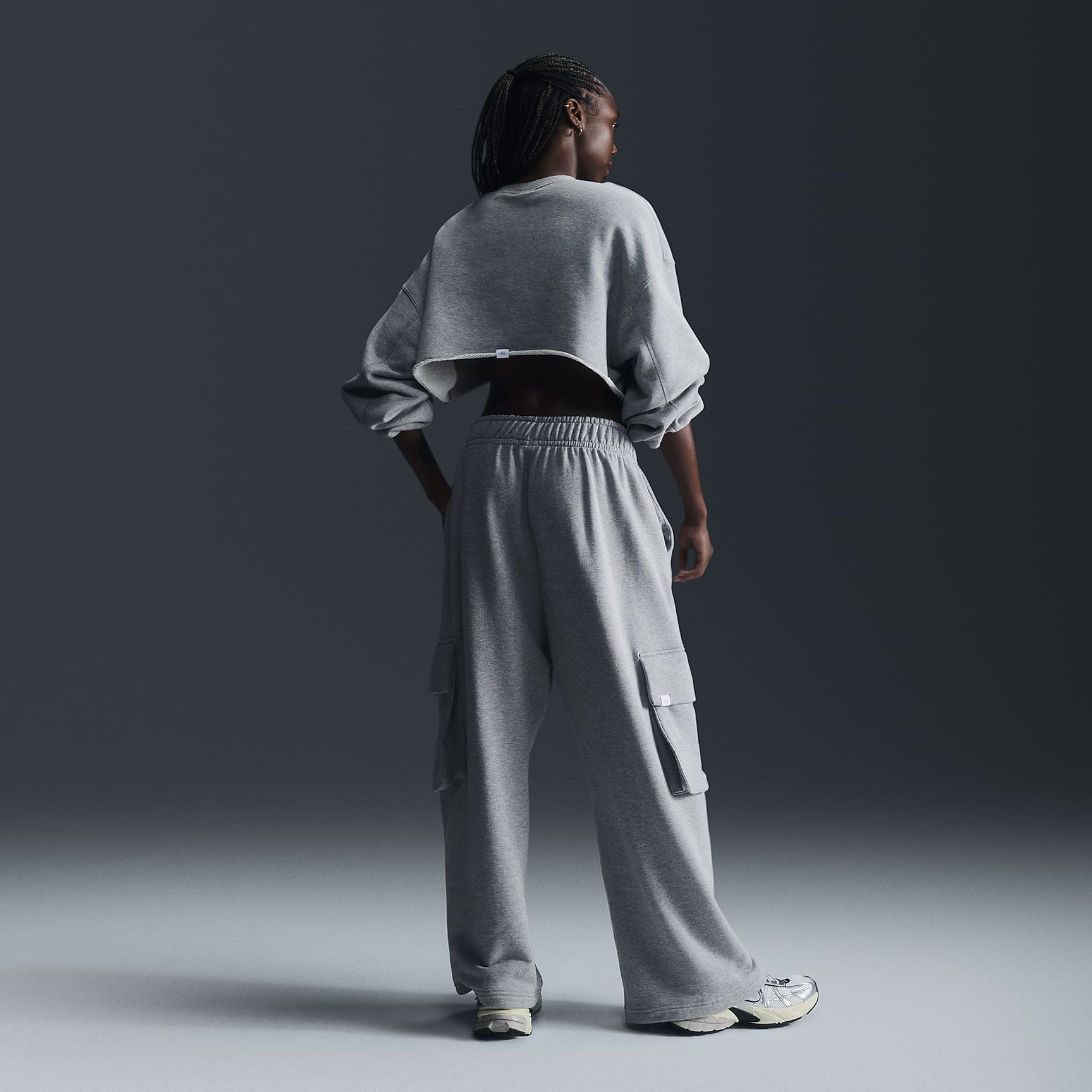 Nike Sportswear Women's Low-Rise Oversized French Terry Open-Hem Pants