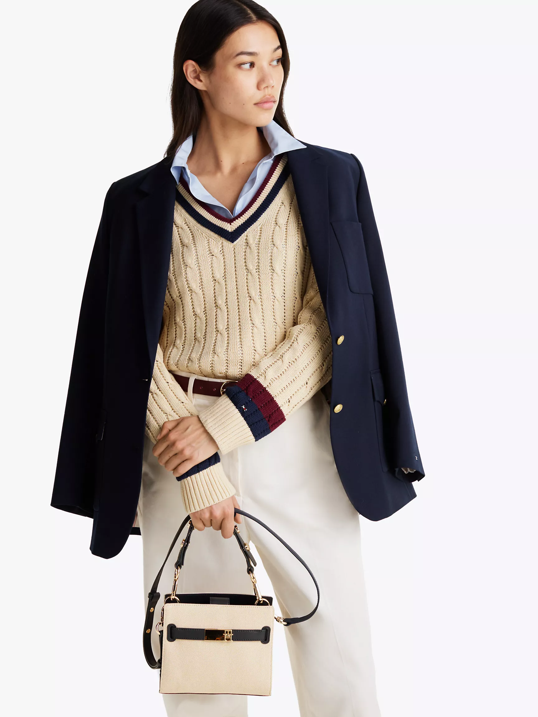 Женская сумка Tommy Hilfiger, Мини-сумка-сэтчел из канваса Tommy Heritage