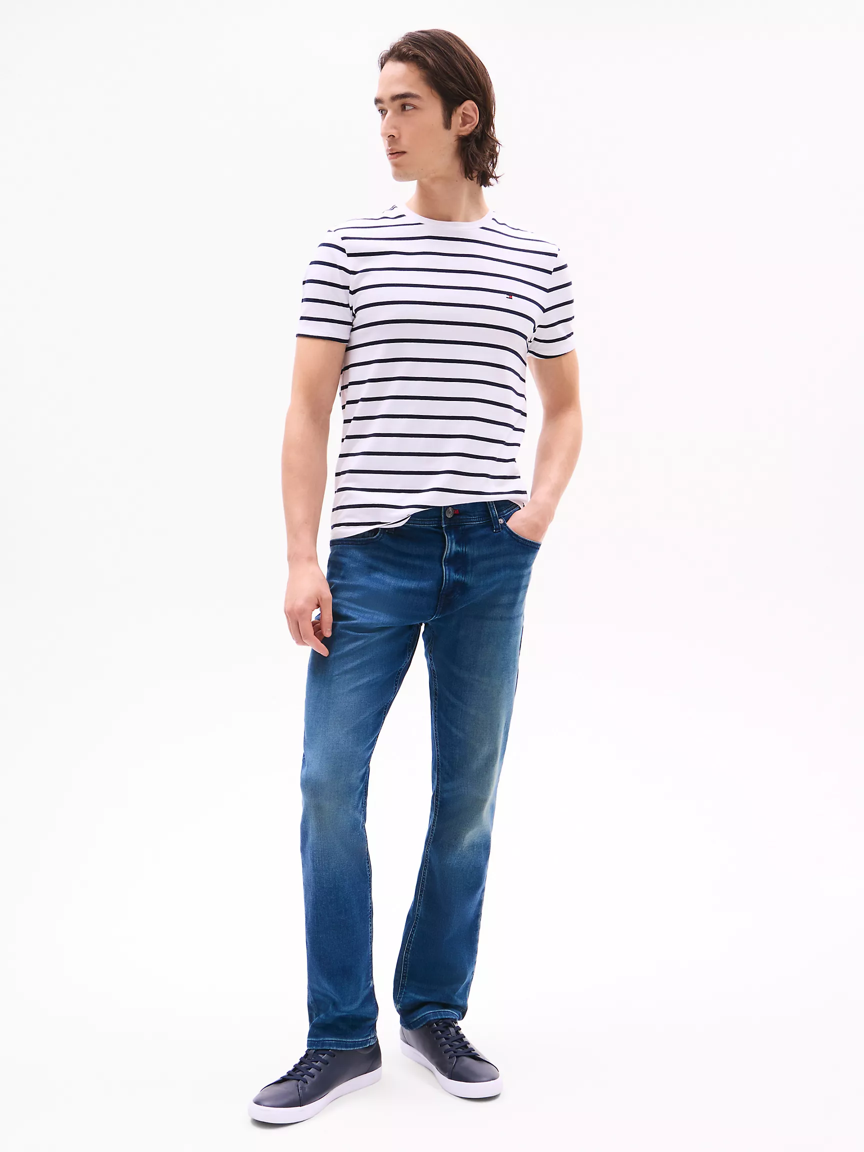 Мужская футболка Tommy Hilfiger, Эластичная футболка премиального качества сверхприталенного кроя