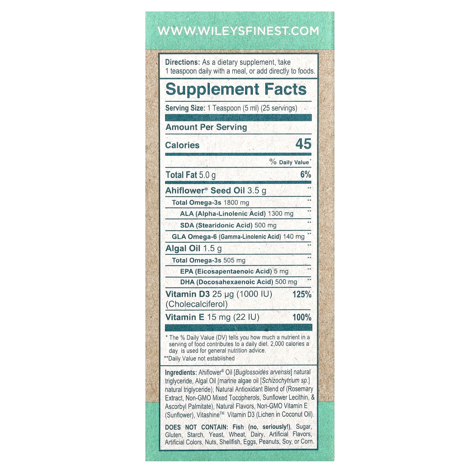 Wiley's Finest, CatchFree Omega, Тропическое манго, 125 мл (4,23 жидких унции)