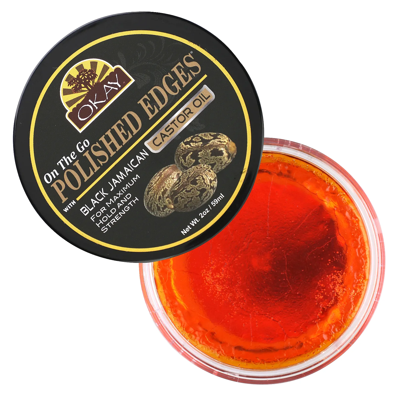 Okay Pure Naturals, Polished Edges, с черным ямайским касторовым маслом, 59 мл (2 унции)