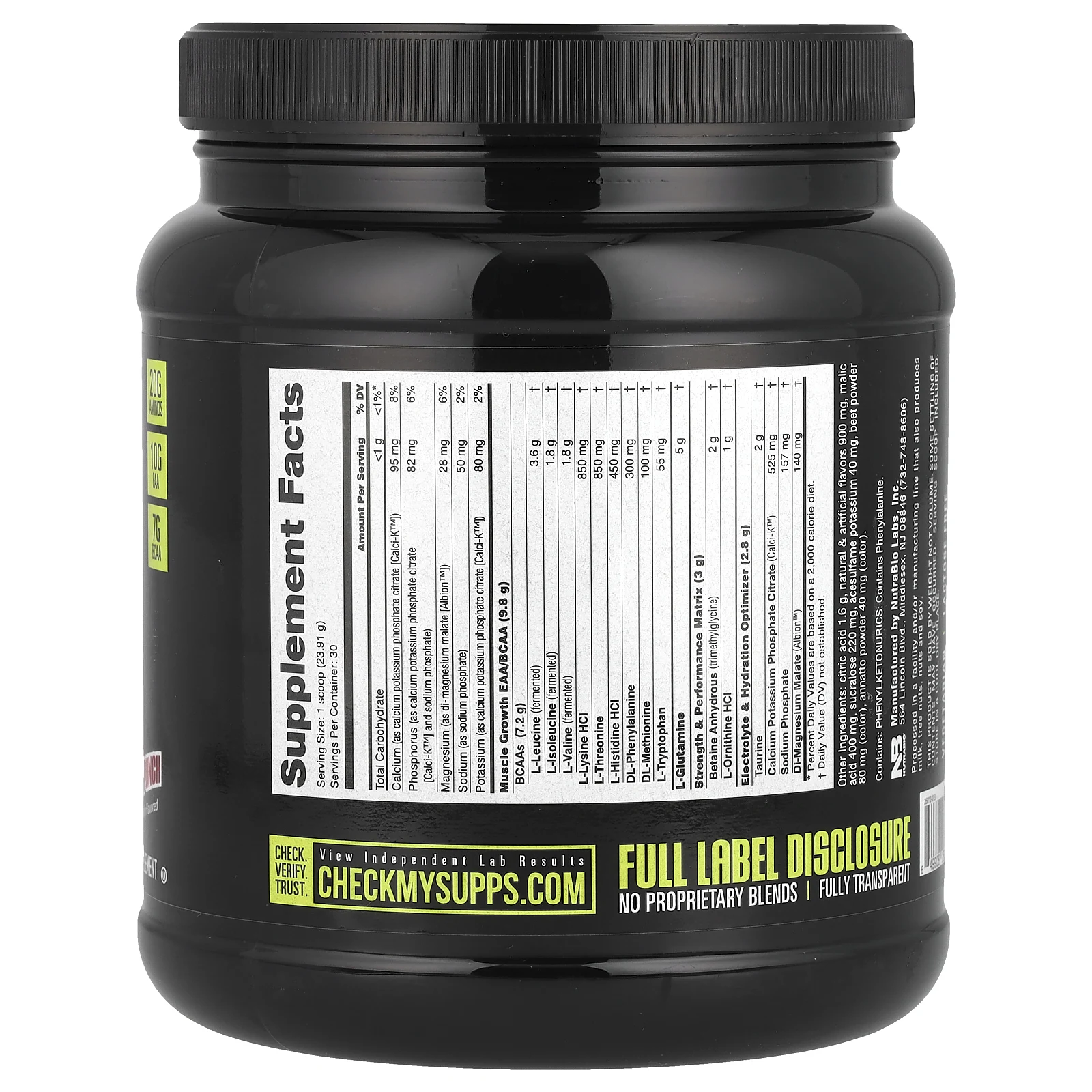 NutraBio, Intra Blast, заряд аминокислот во время тренировки, пунш из тропических фруктов, 717 г (1,6 фунта)