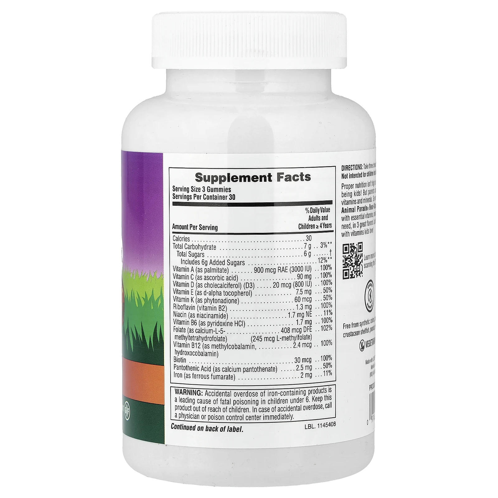 NaturesPlus, Animal Parade®, мультивитамины, со вкусом вишни, винограда и апельсина, 90 жевательных таблеток