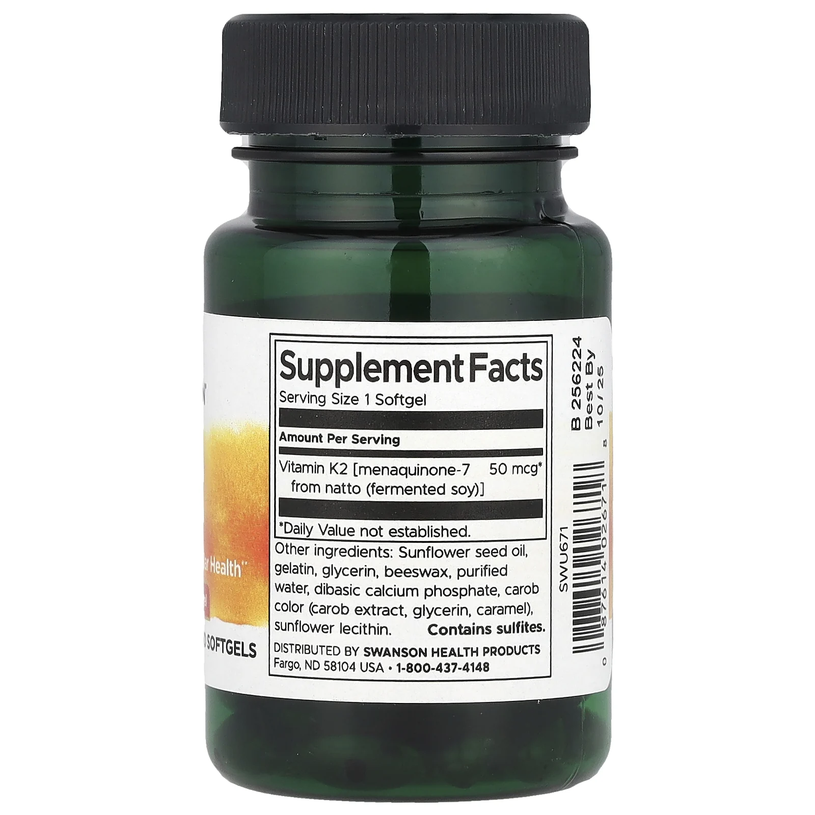 Swanson, Натуральный витамин K2, 50 мкг, 30 мягких таблеток