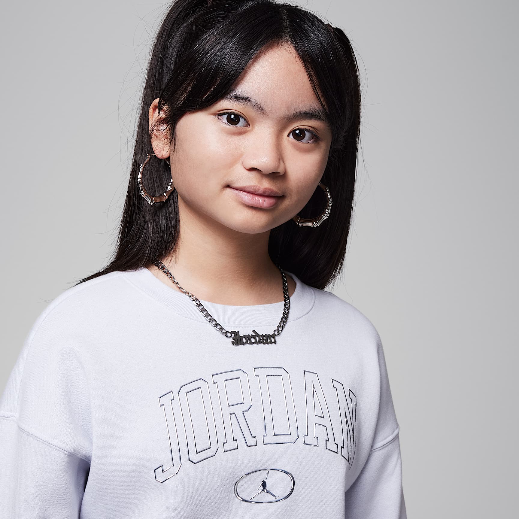 Jordan Big Kids' 1st Baby Blue Crew Top