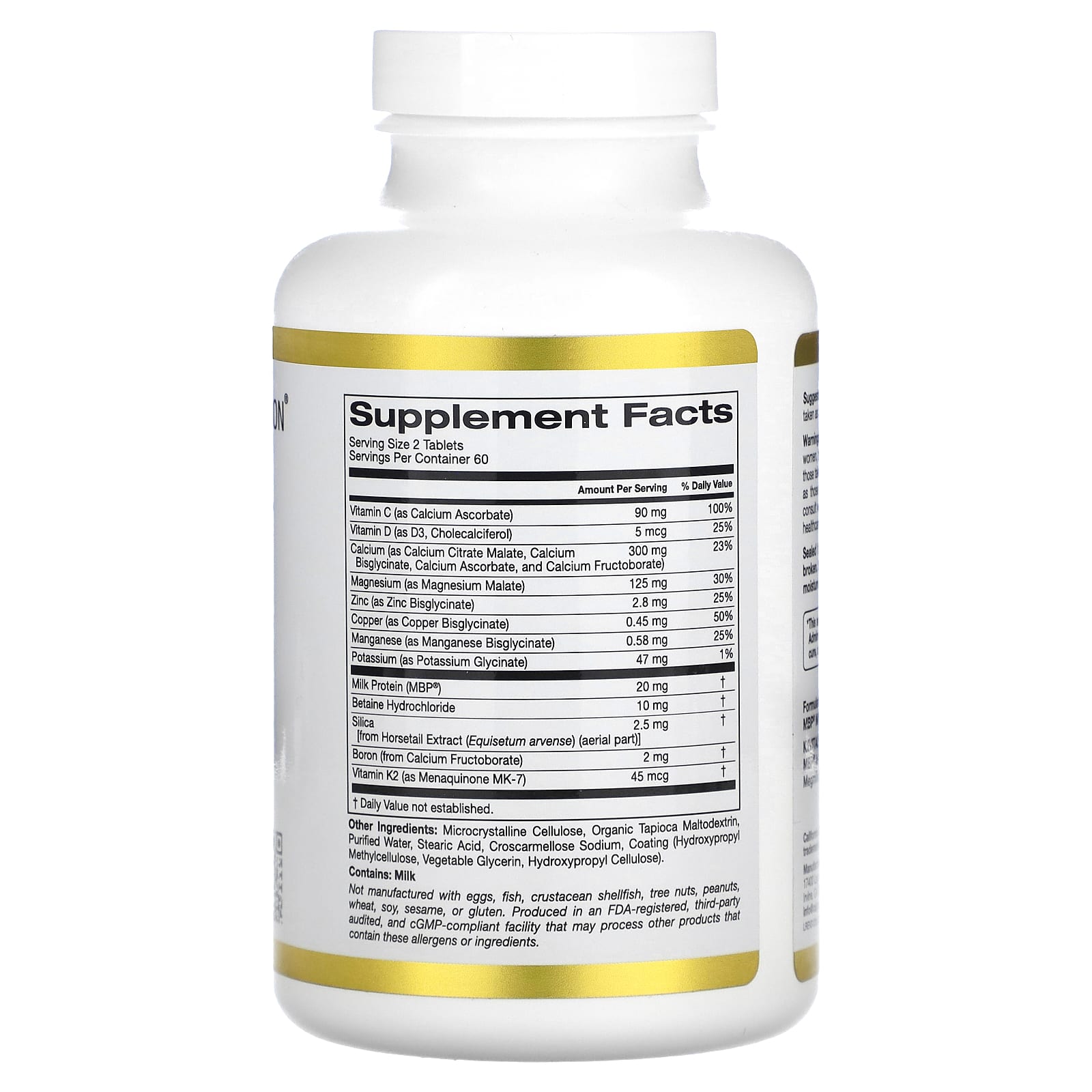 California Gold Nutrition, Bone Boost, добавка для поддержки здоровья костей, 120 таблеток