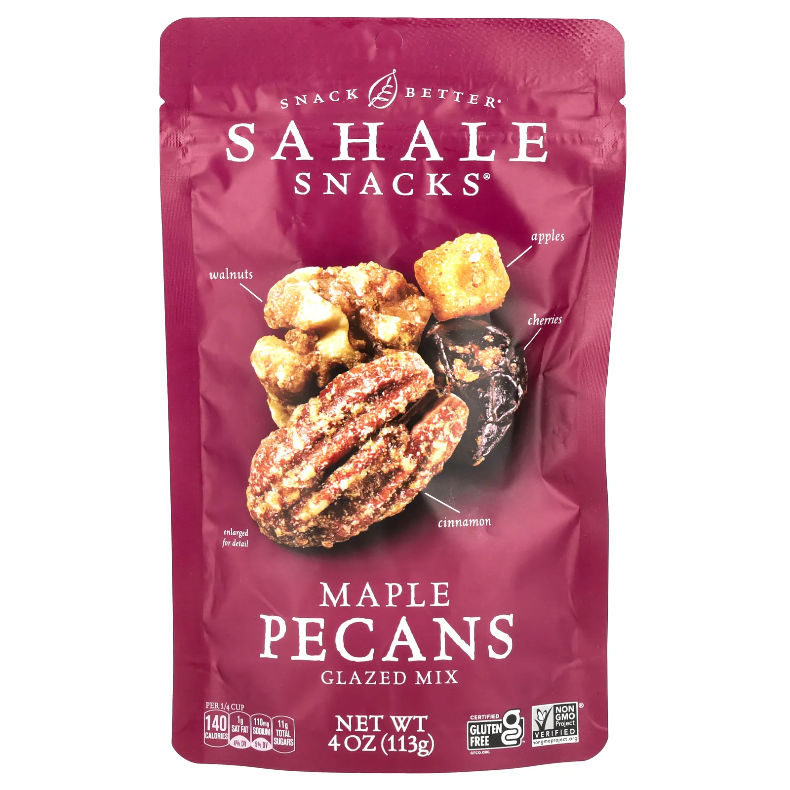 Sahale Snacks, Кленовый орех и пекан, глазированная смесь, 113 г (4 унции)