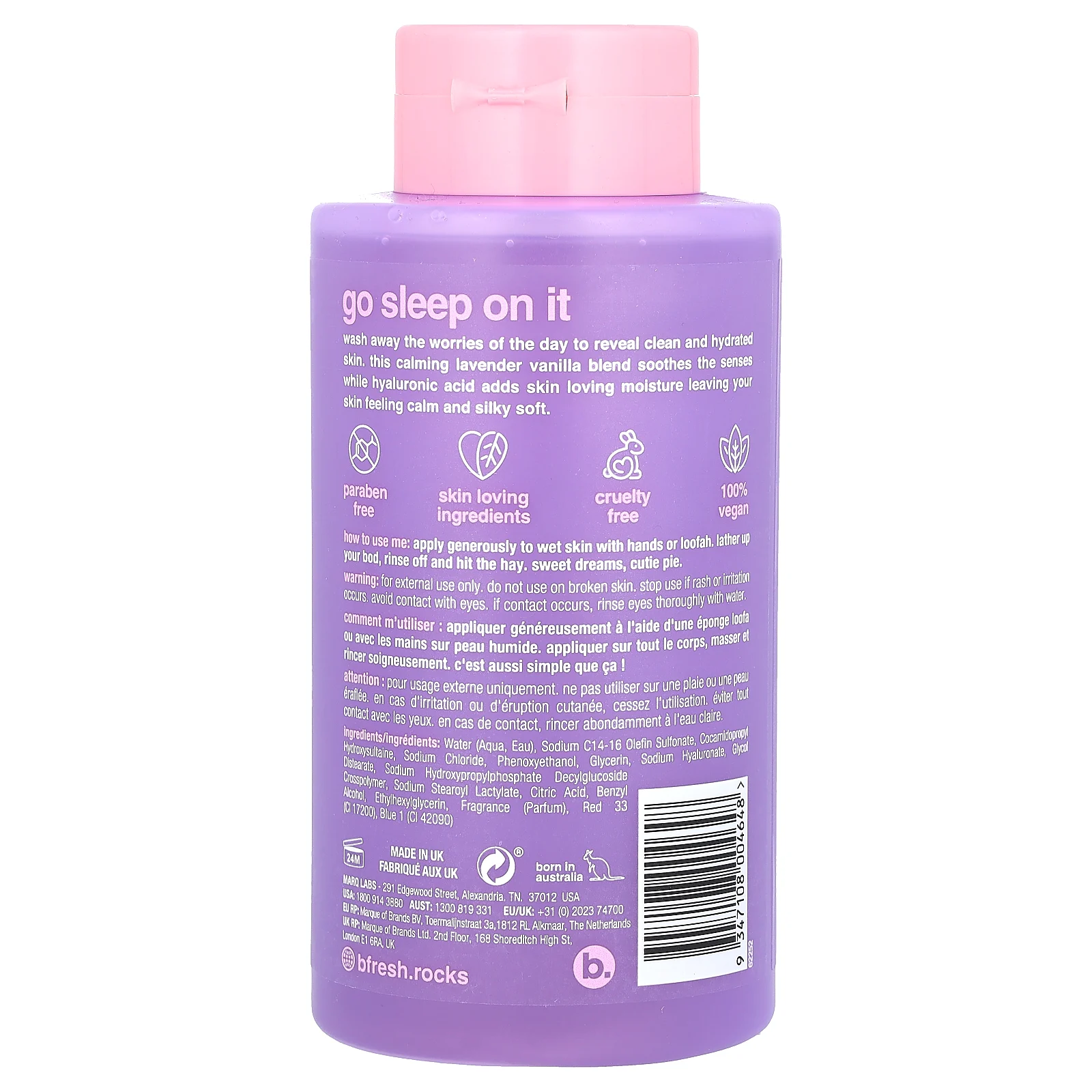 b.fresh, Sweet Dreamz, успокаивающий гель для душа, 473 мл (16 жидк. унций)