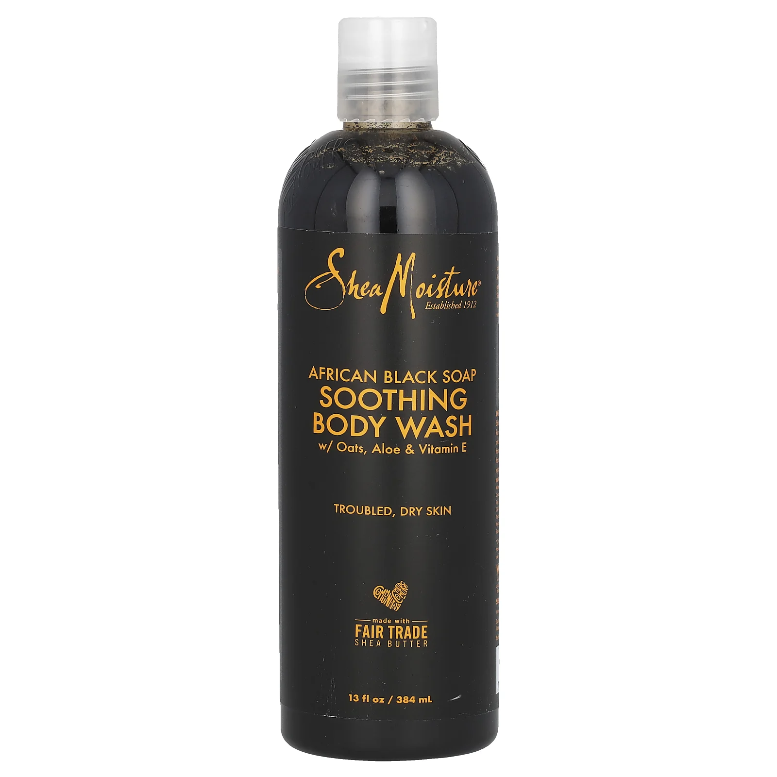 SheaMoisture, African Black Soap, успокаивающий гель для душа, 384 мл (13 жидк. Унций)