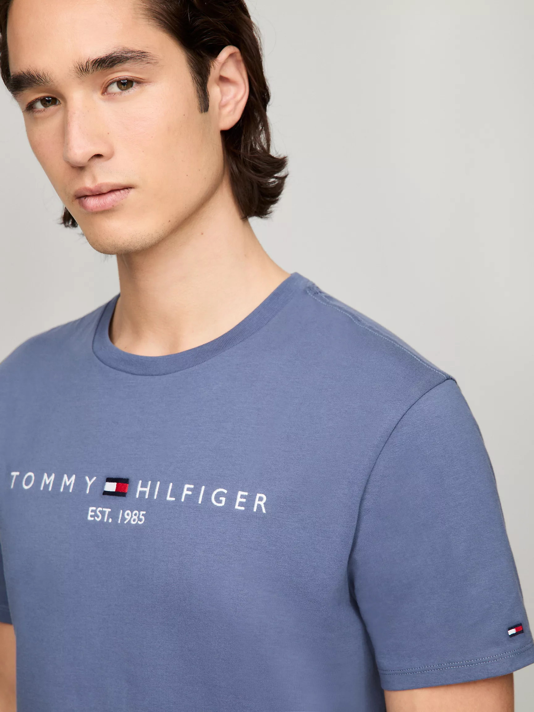 Мужская футболка Tommy Hilfiger, Футболка с вышитым логотипом Tommy