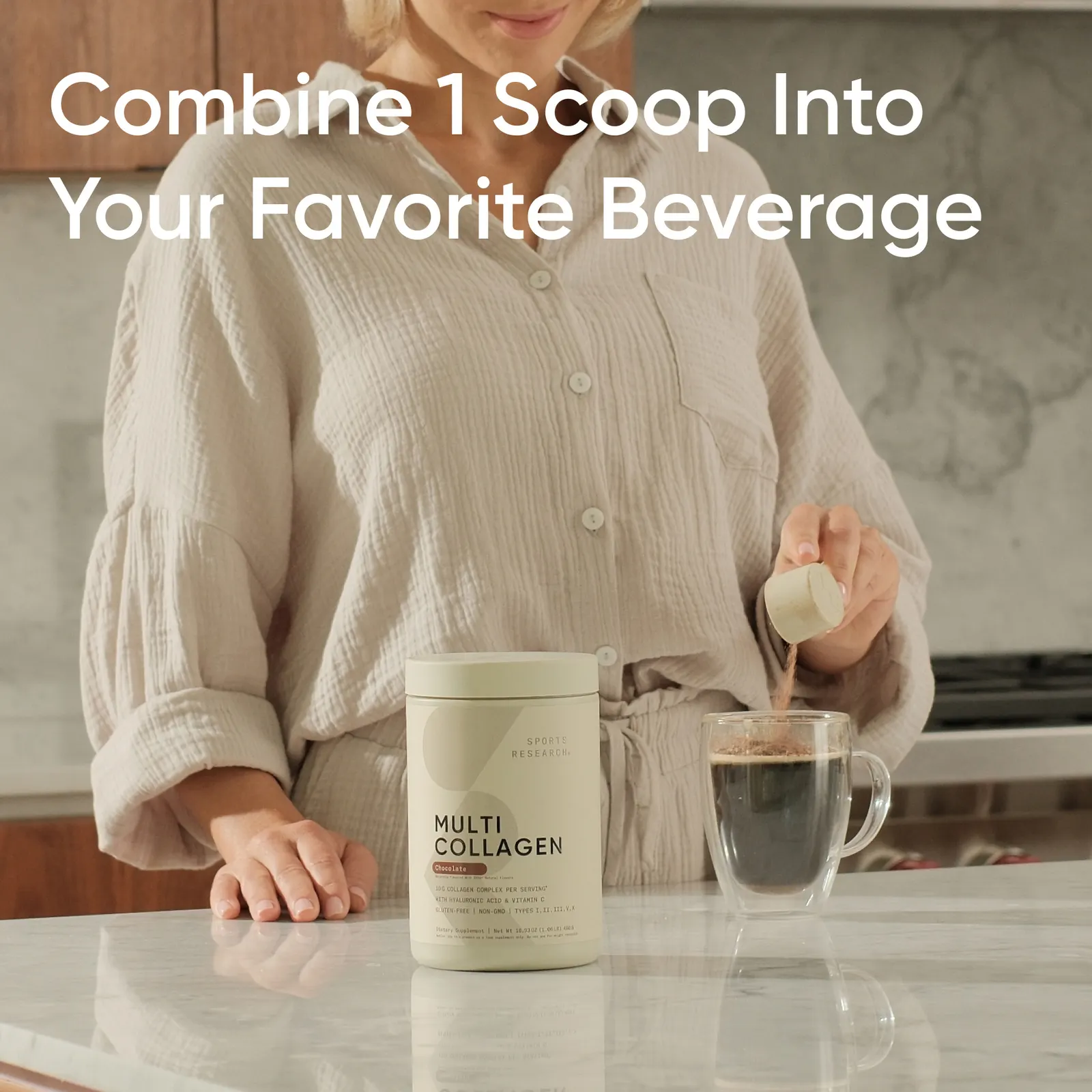 Sports Research, мультиколлагеновый комплекс, со вкусом шоколада, 480 г (16,93 унции)