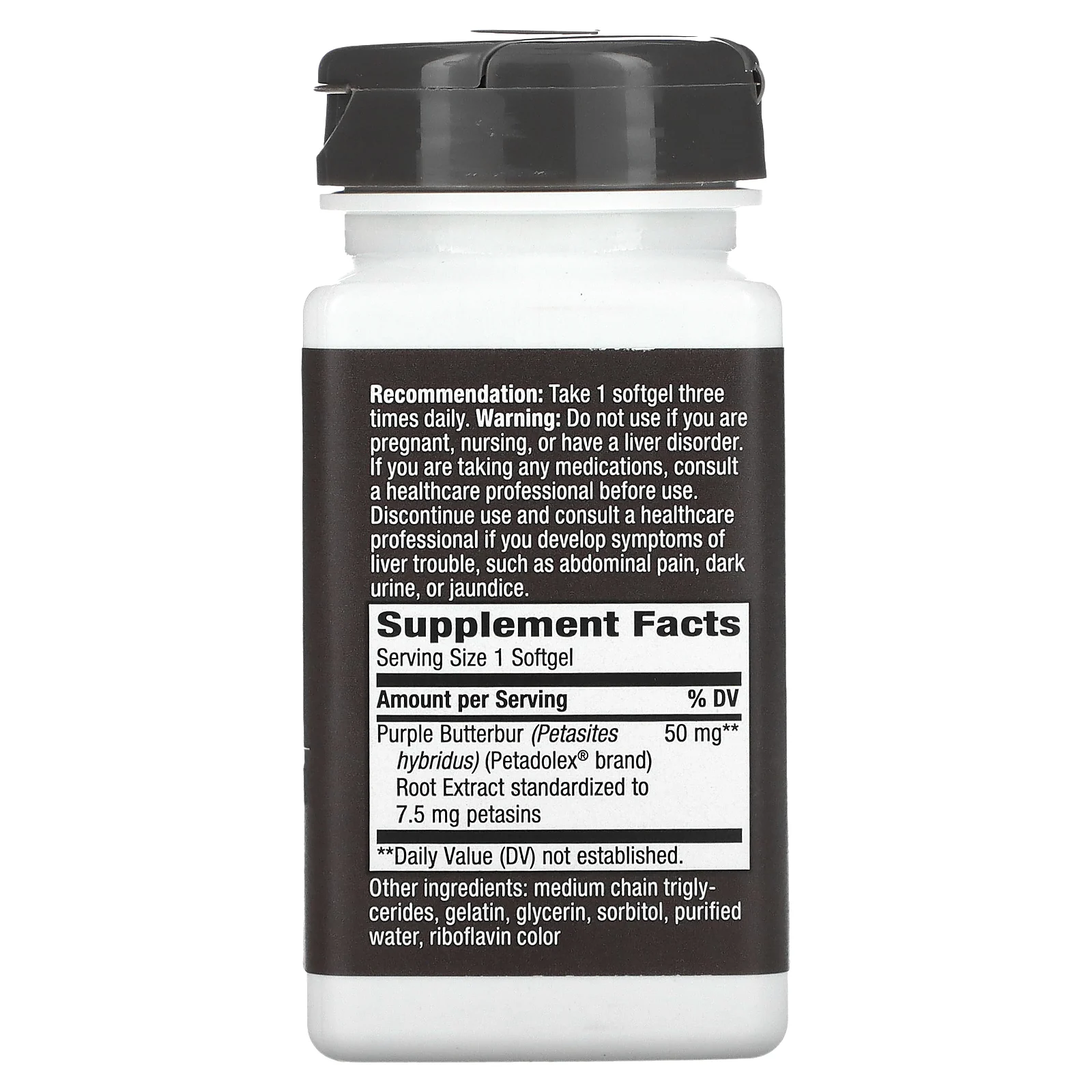 Nature's Way, PETADOLEX, Pro-Active, белокопытник для здоровья вен, 50 мг , 60 капсул