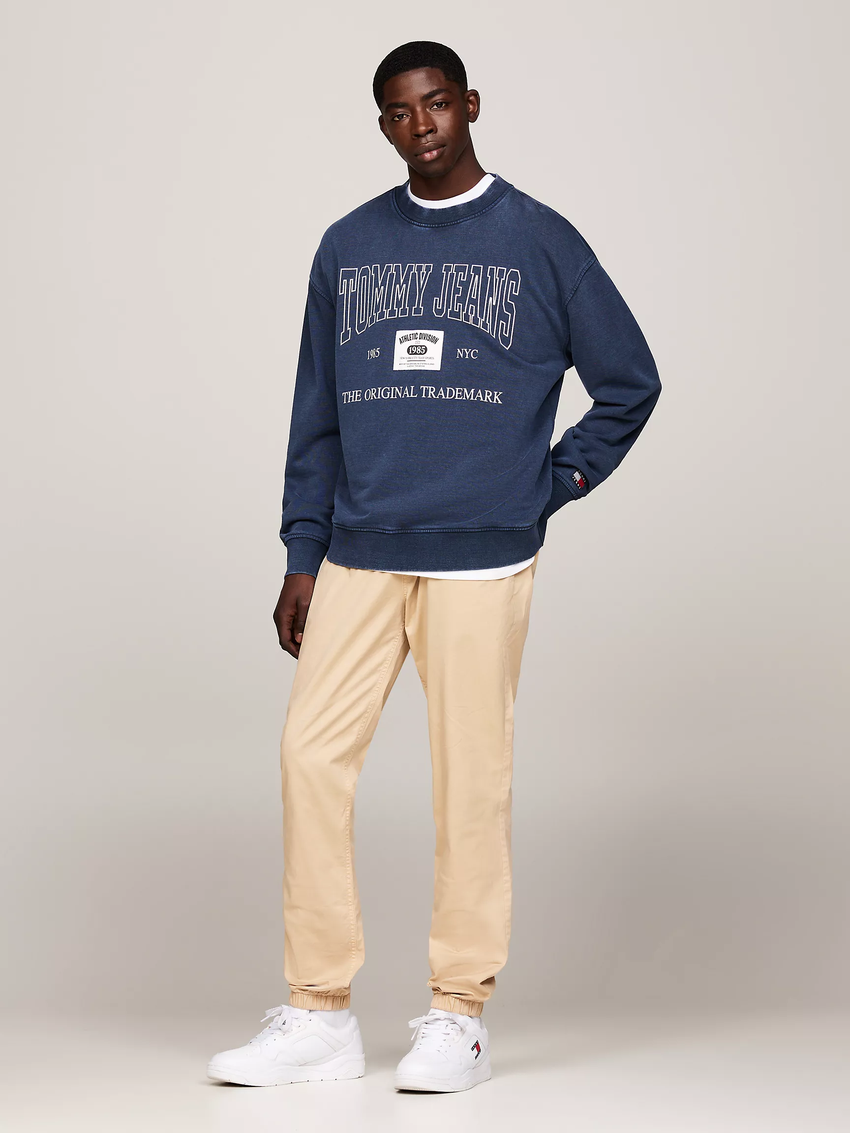 Мужские брюки Tommy Hilfiger, Приталенные джоггеры из хлопкового твила TJ